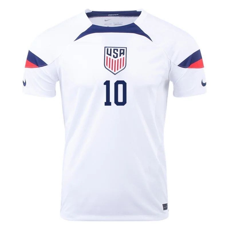 2022 Christian Pulisic #10 USMNT Home Jersey-mysite Custom Football Kit- Nextkits