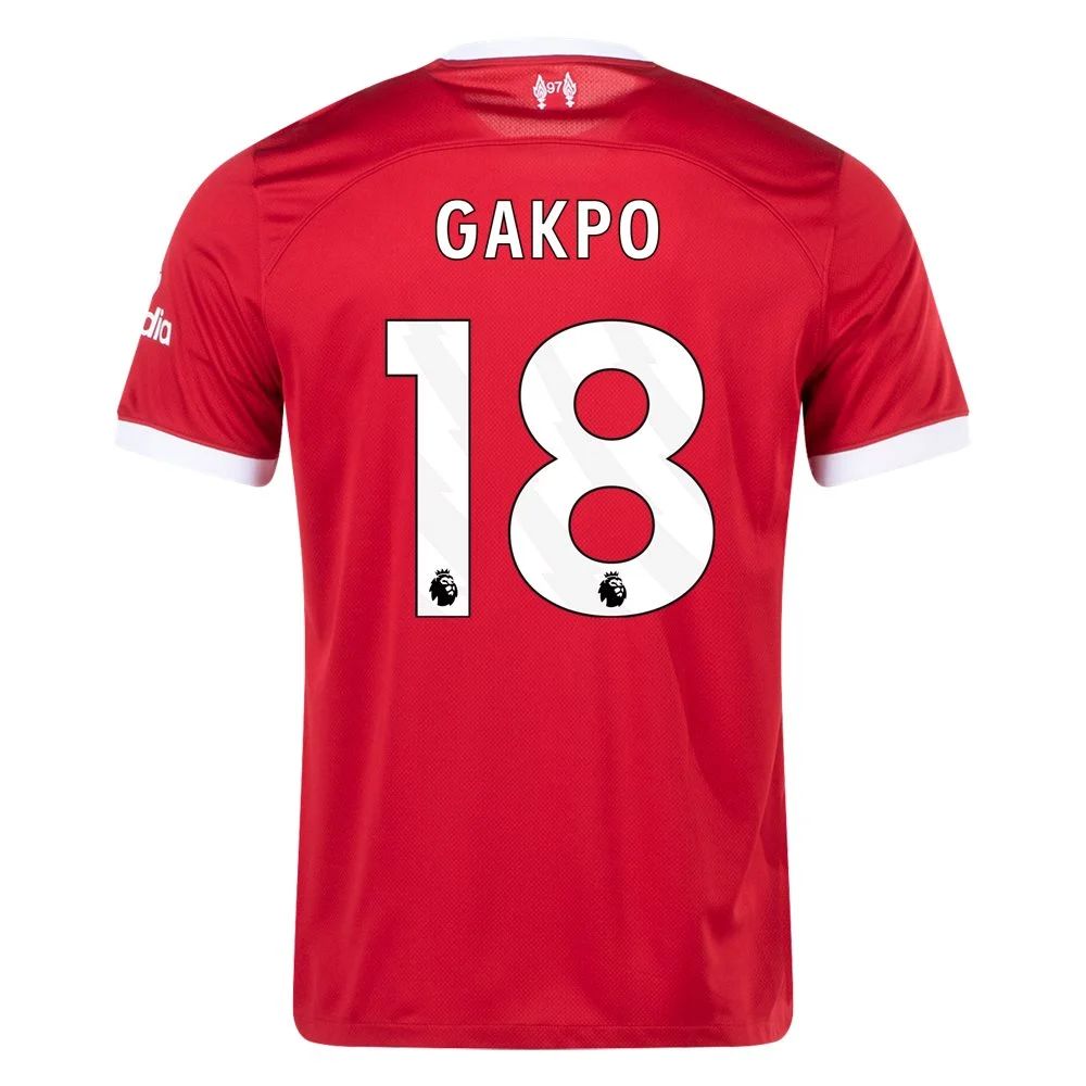 23/24 Liverpool #18 Cody Gakpo Home Jersey-mysite Custom Football Kit- Nextkits