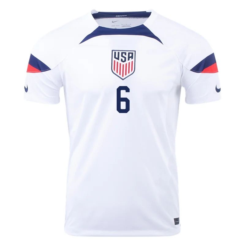 2022 Yunus Musah #6 USMNT Home Jersey-mysite Custom Football Kit- Nextkits