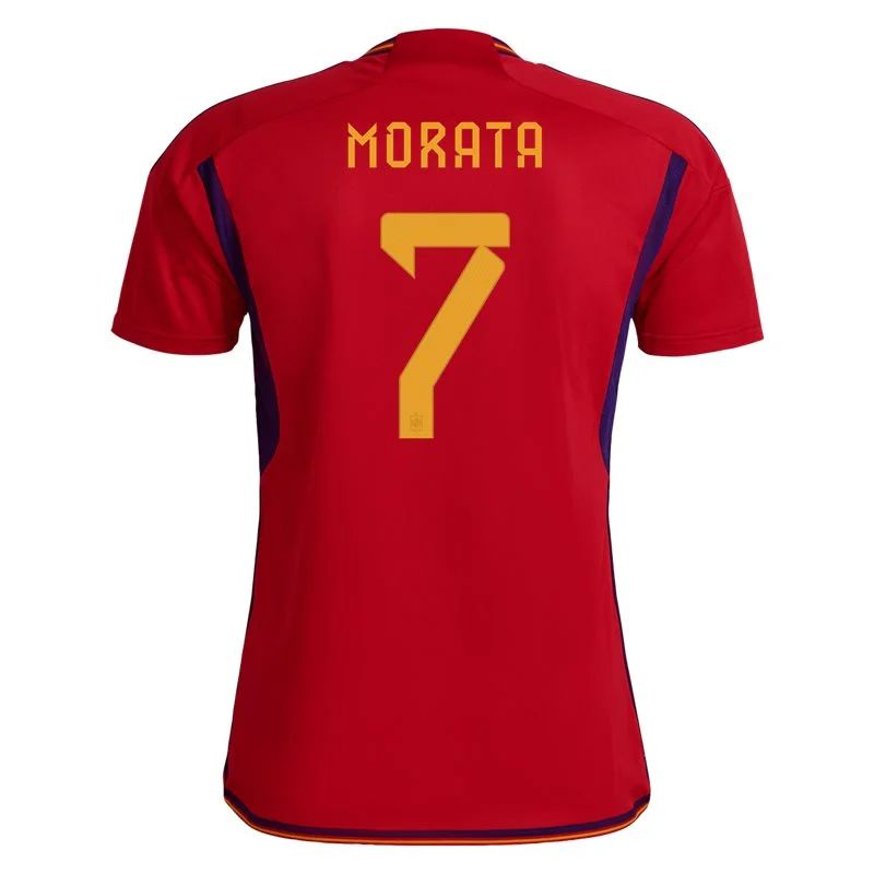 2022 Alvaro Morata #7 Spain Home Jersey-mysite Custom Football Kit- Nextkits
