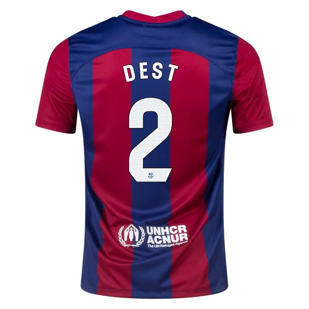 23/24 Barcelona #2 Sergino Dest Home Jersey-mysite Custom Football Kit- Nextkits
