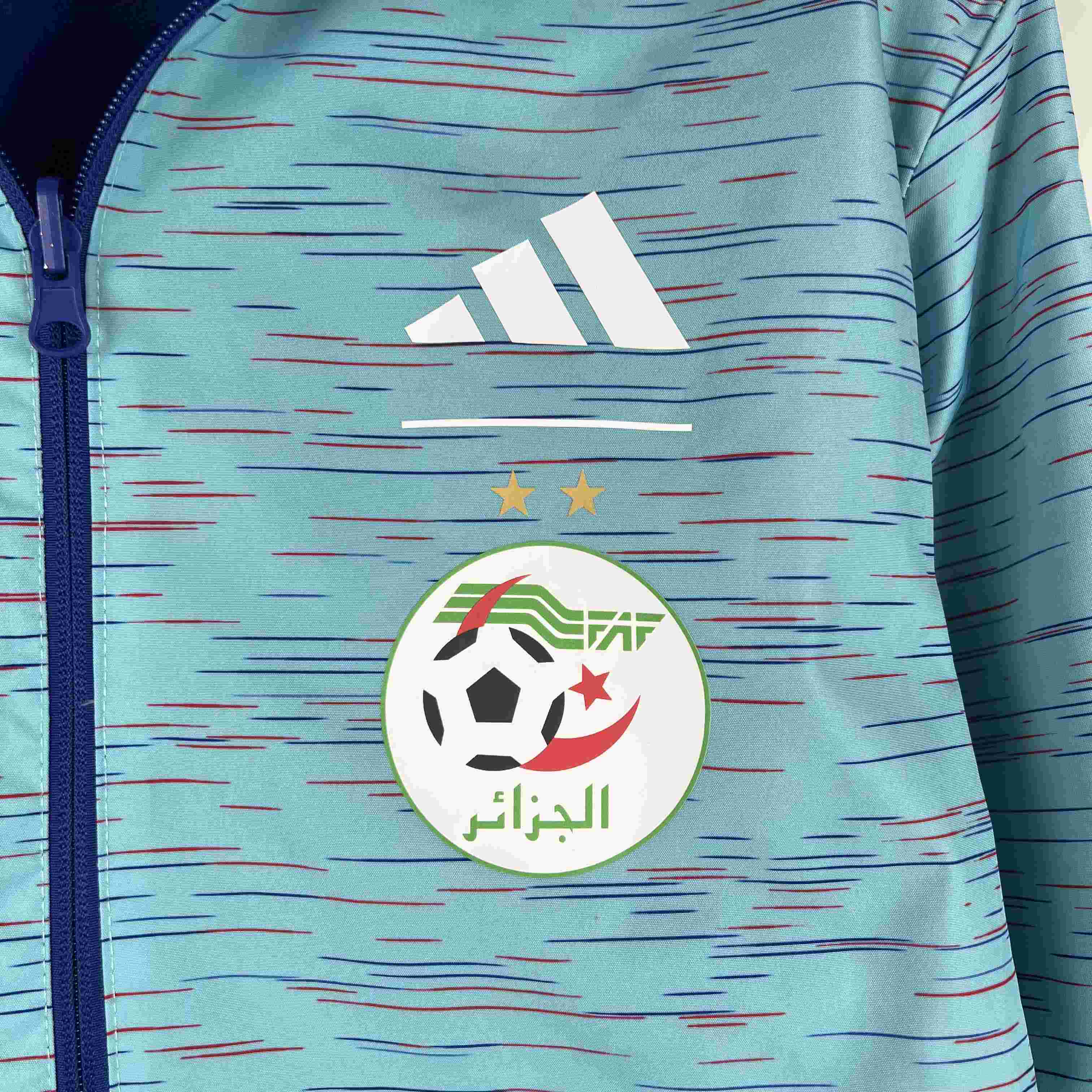 2023-2024 Algeria National Reversible Windbreaker Blue Soccer Jersey-mysite Custom Football Kit- Nextkits