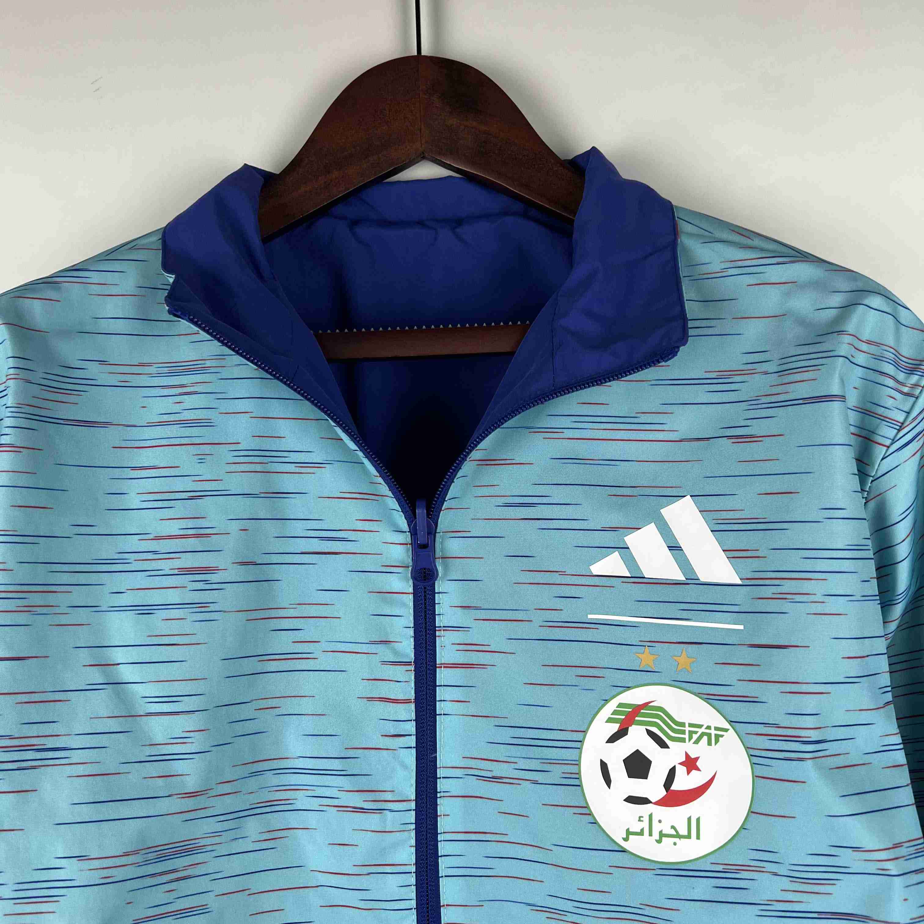 2023-2024 Algeria National Reversible Windbreaker Blue Soccer Jersey-mysite Custom Football Kit- Nextkits