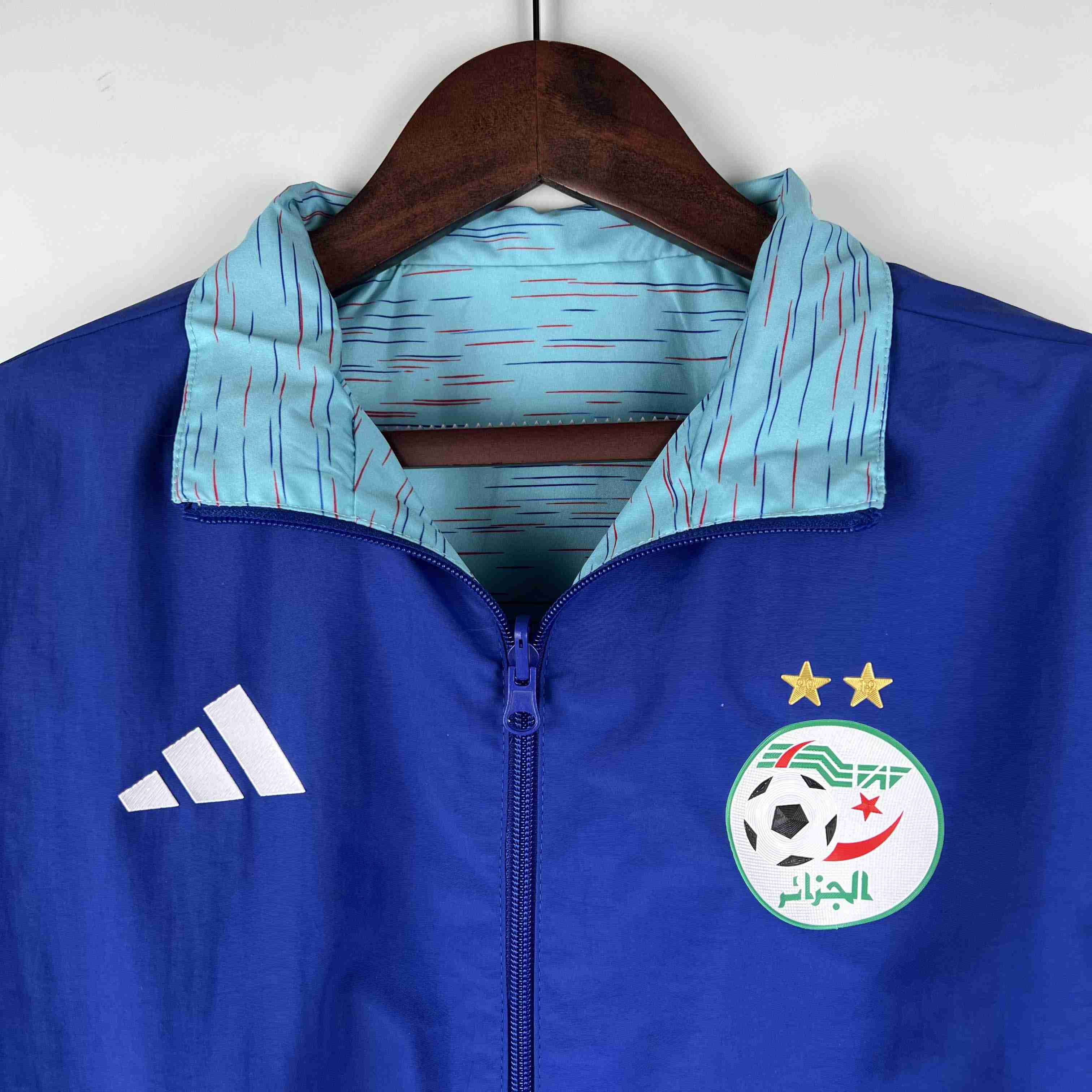 2023-2024 Algeria National Reversible Windbreaker Blue Soccer Jersey-mysite Custom Football Kit- Nextkits