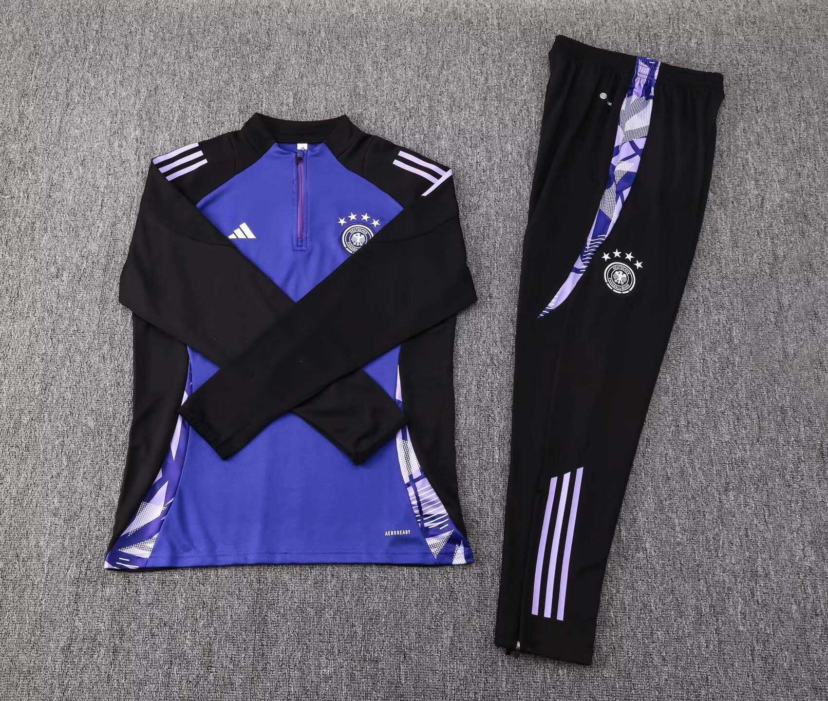 2024 Germany Half-Pull Training Suit Purple Jersey Set-mysite Custom Football Kit- Nextkits