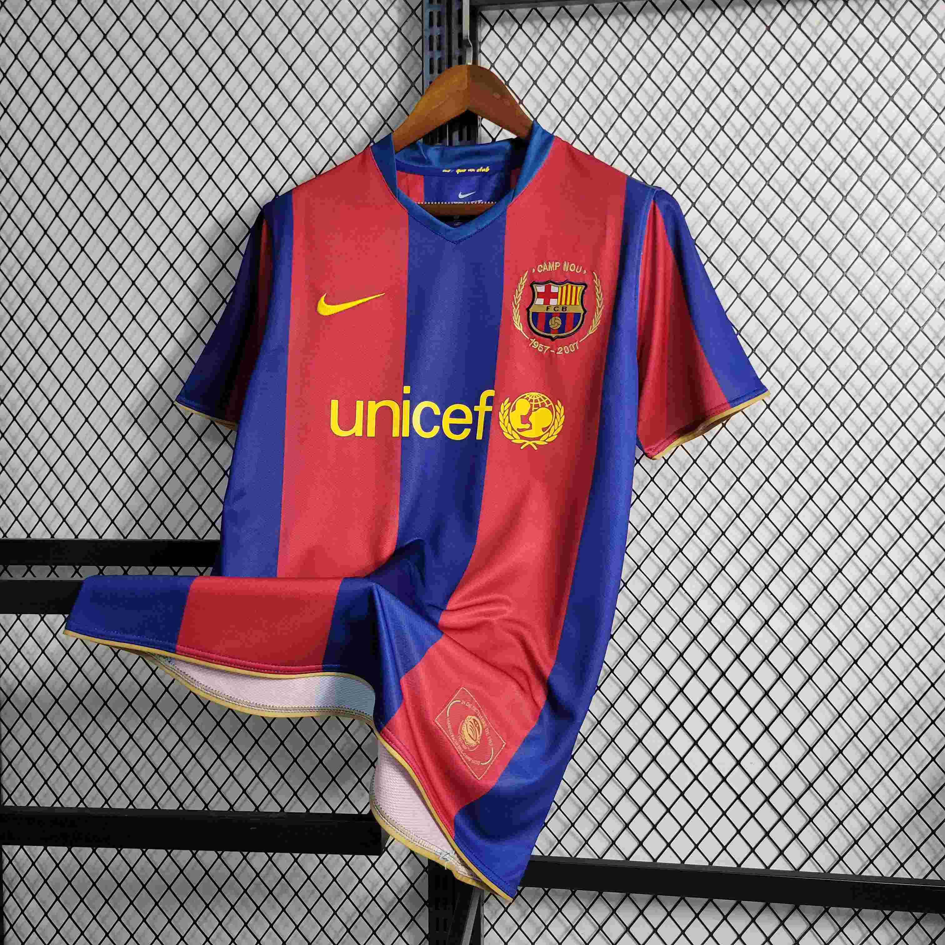 2007/2008 Retro Barcelona Football Shirt Home-mysite Custom Football Kit- Nextkits