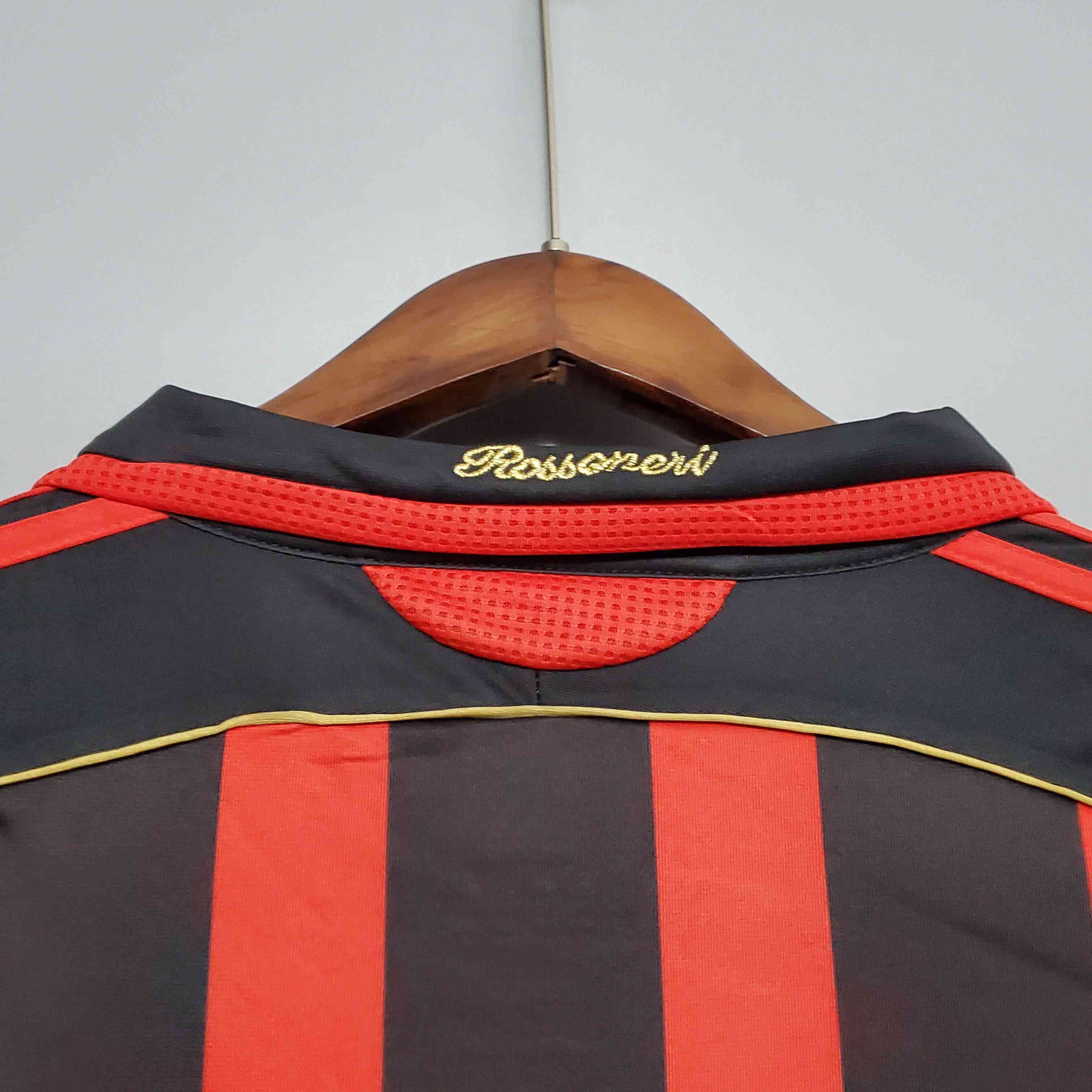 2006/2007 Retro Long Sleeve AC Milan Home Football Shirt-mysite Custom Football Kit- Nextkits