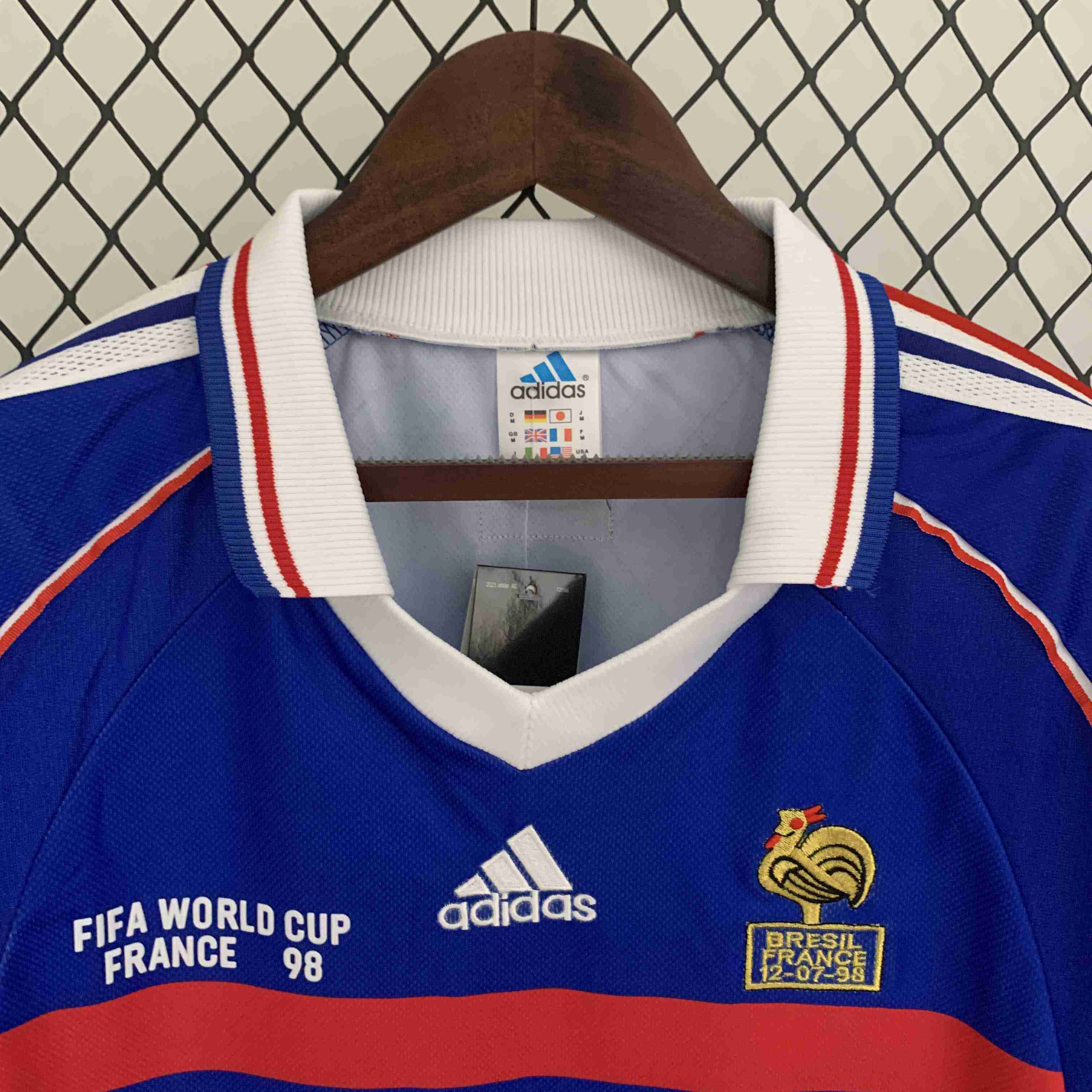 1998 Retro Long Sleeve France Home Football Shirt-mysite Custom Football Kit- Nextkits