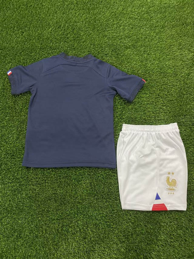 2022 FIFA World Cup France Home Football Shirt Kids Size Suit-mysite Custom Football Kit- Nextkits