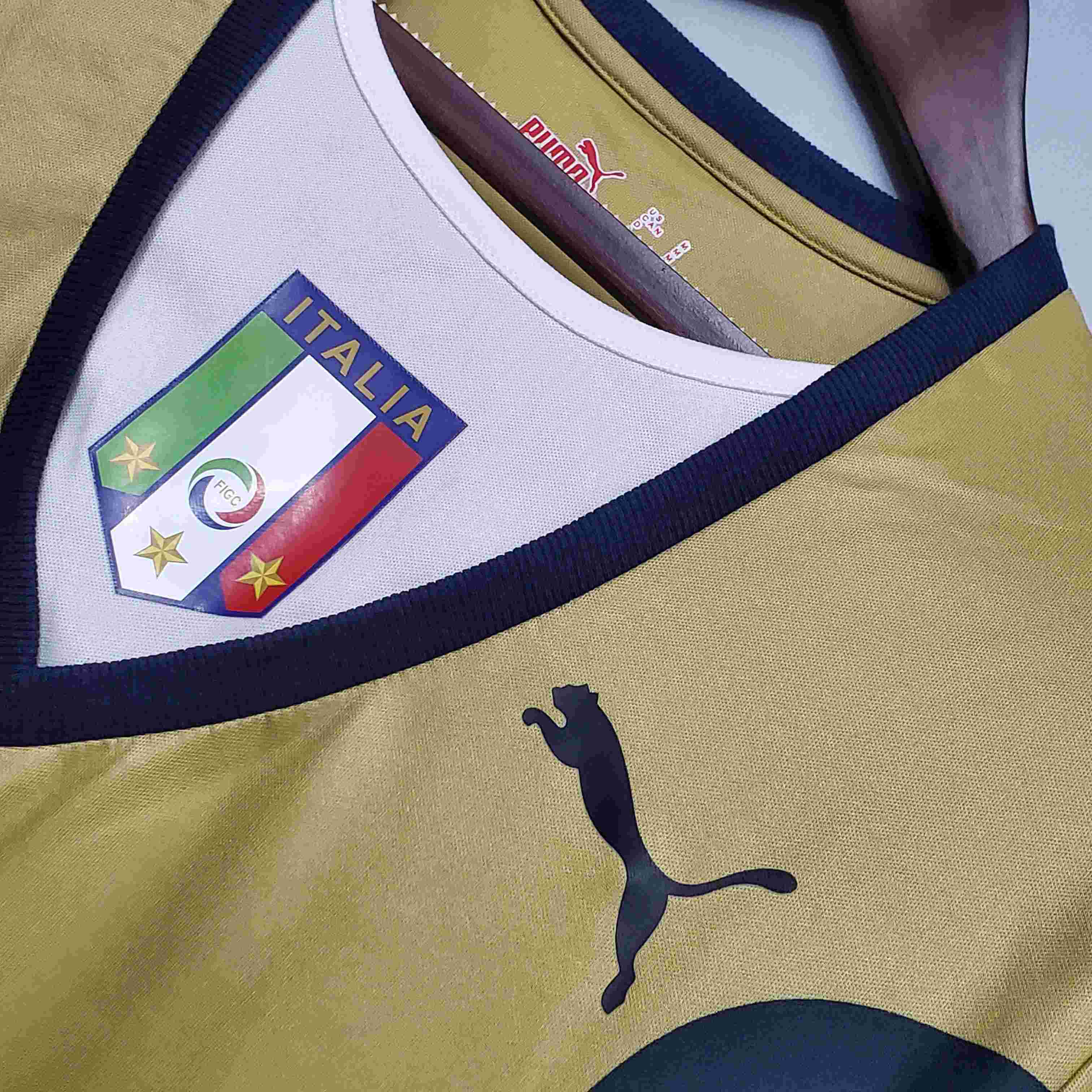 2006 Retro Italy Goalkeeper Gold Soccer Shirt-mysite Custom Football Kit- Nextkits