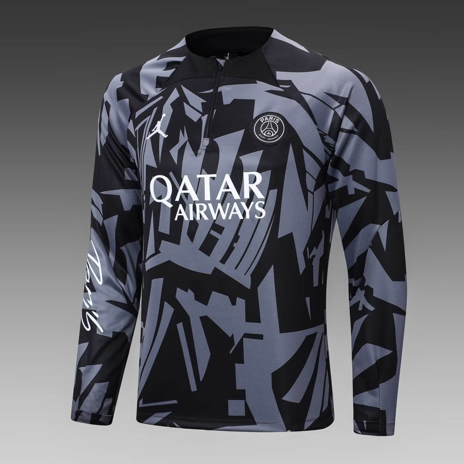 2022/2023 Psg Paris Saint-Germain Half-Pull Training Suit Black Gray Camouflage Set-mysite Custom Football Kit- Nextkits