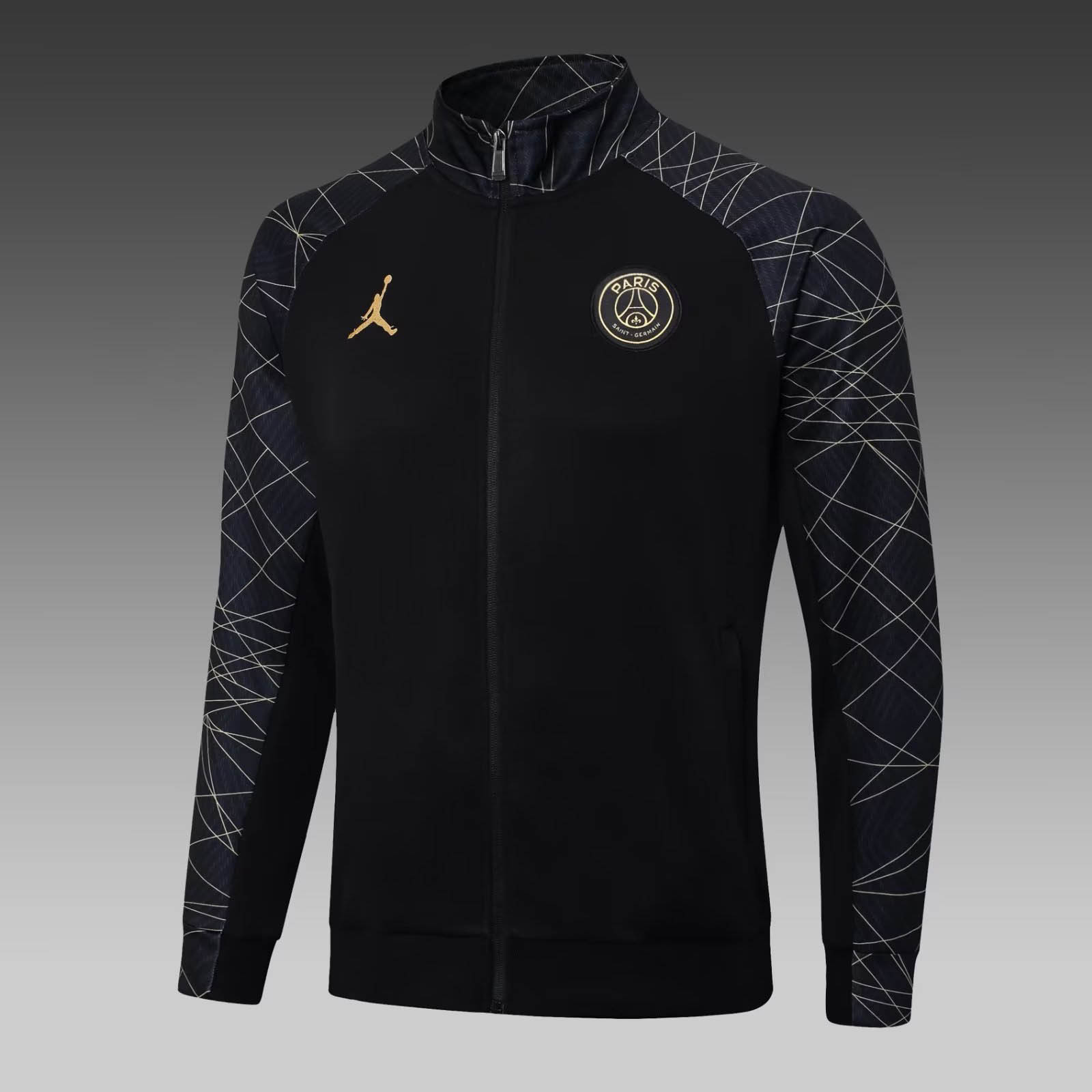 2023/2024 Psg Paris Saint-Germain Long Zipped Jacket Black Set-mysite Custom Football Kit- Nextkits
