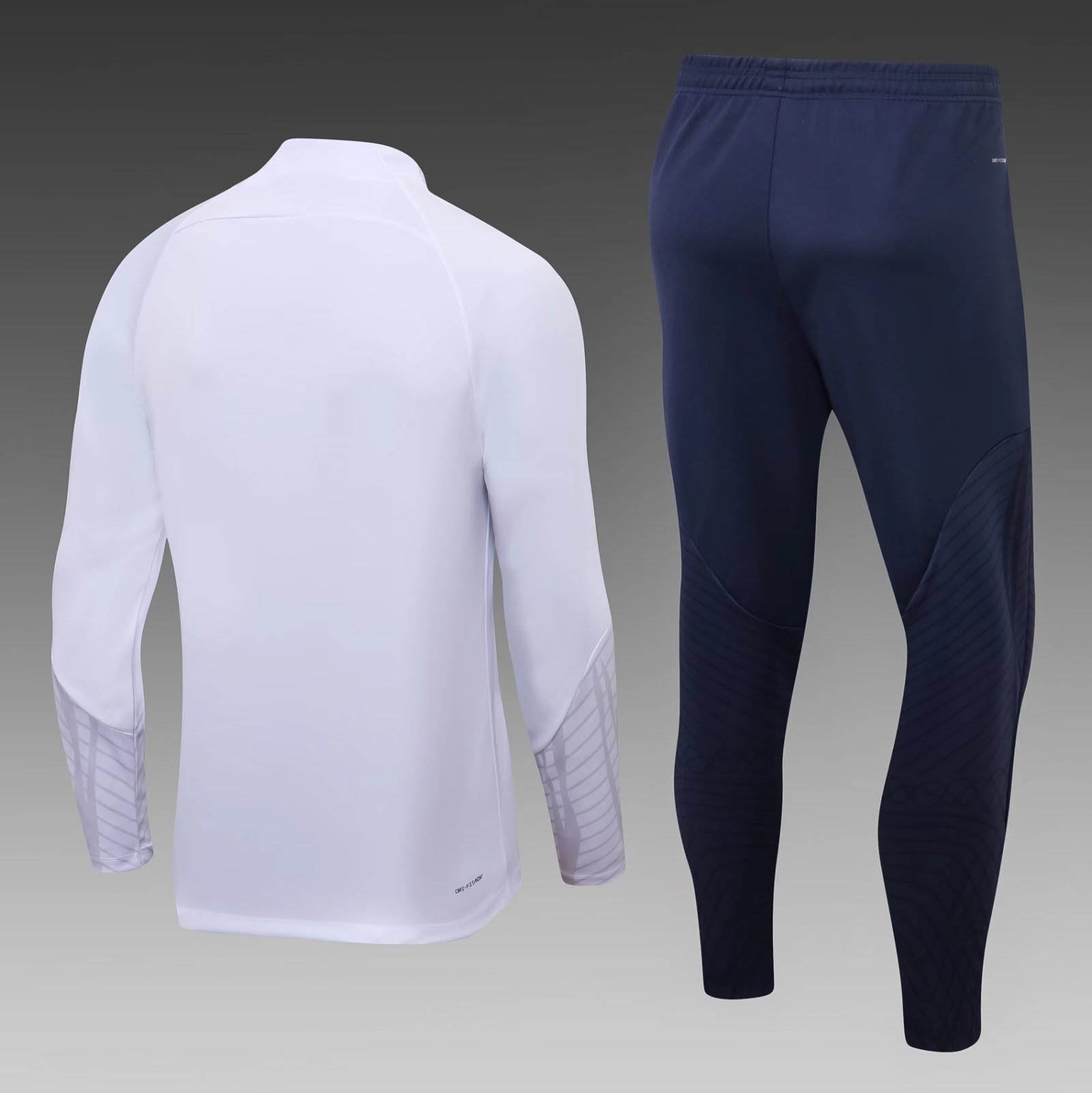 2022 France Half-Pull Training Suit White Football Shirt Set-mysite Custom Football Kit- Nextkits