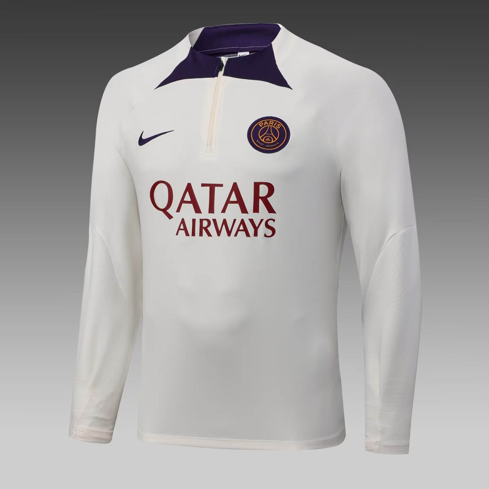 2023/2024 Psg Paris Saint-Germain Half-Pull Training Suit Off White Set-mysite Custom Football Kit- Nextkits