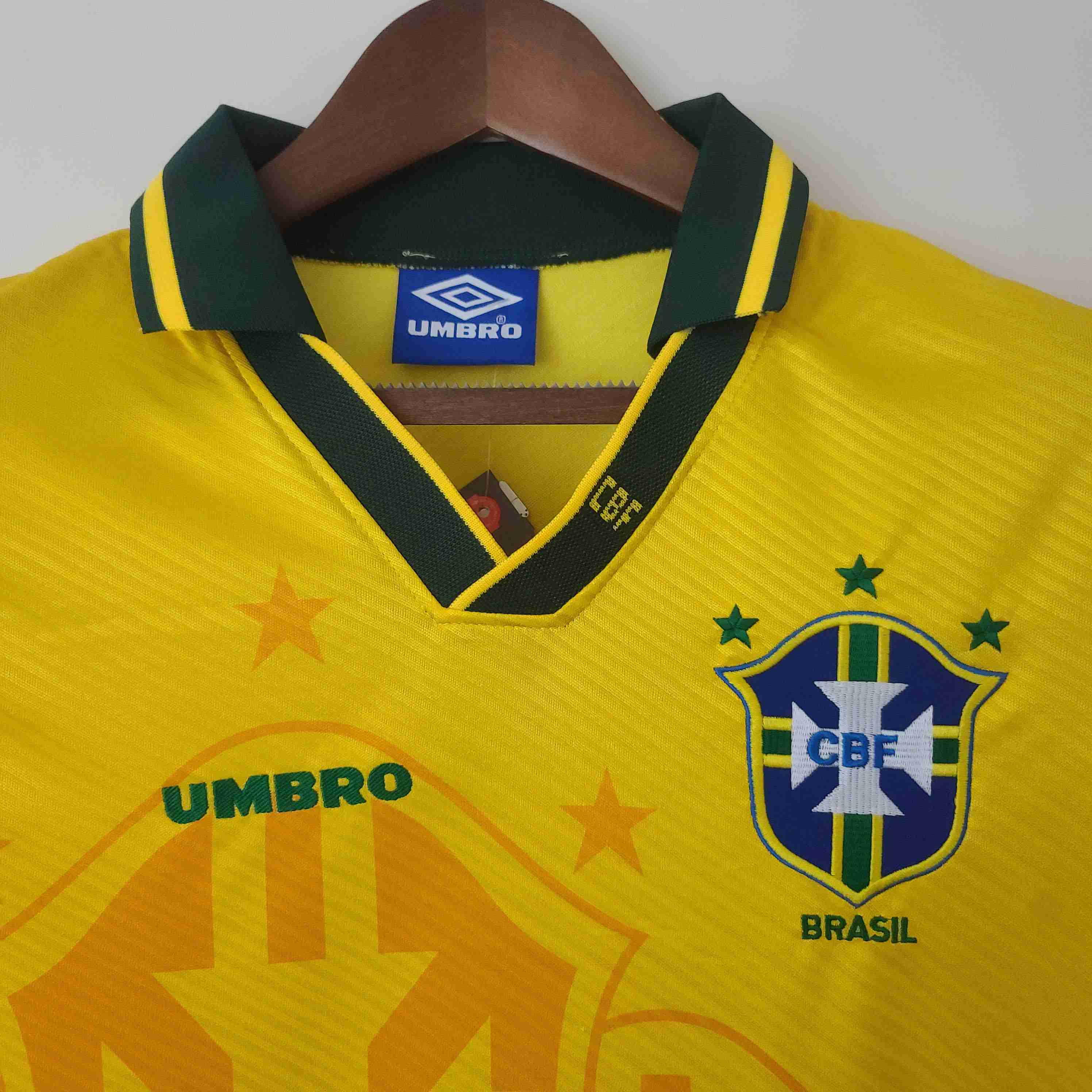 1994 Retro Brazil Home Soccer Jersey-mysite Custom Football Kit- Nextkits