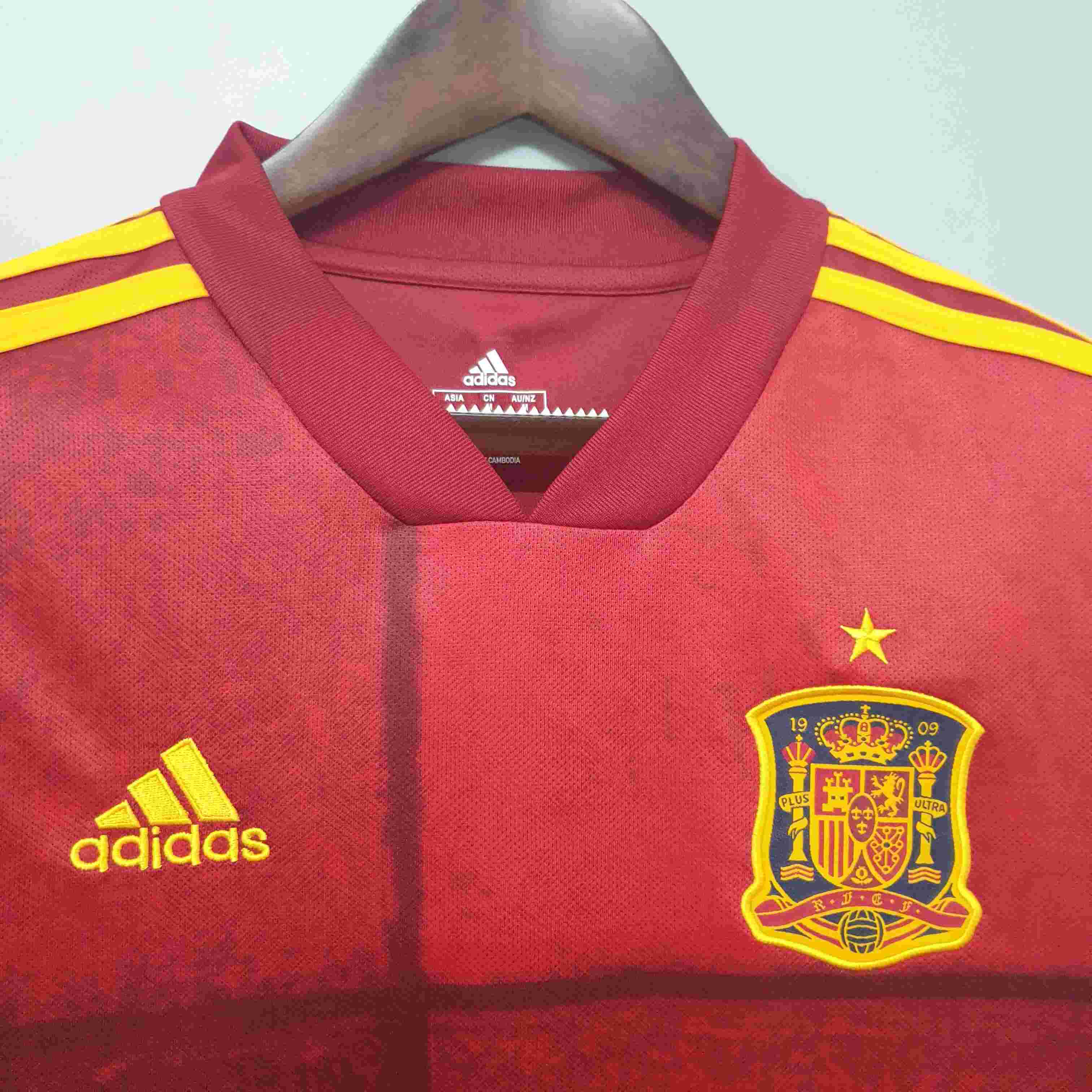 2020 Spain Red Home Soccer Shirt-mysite Custom Football Kit- Nextkits