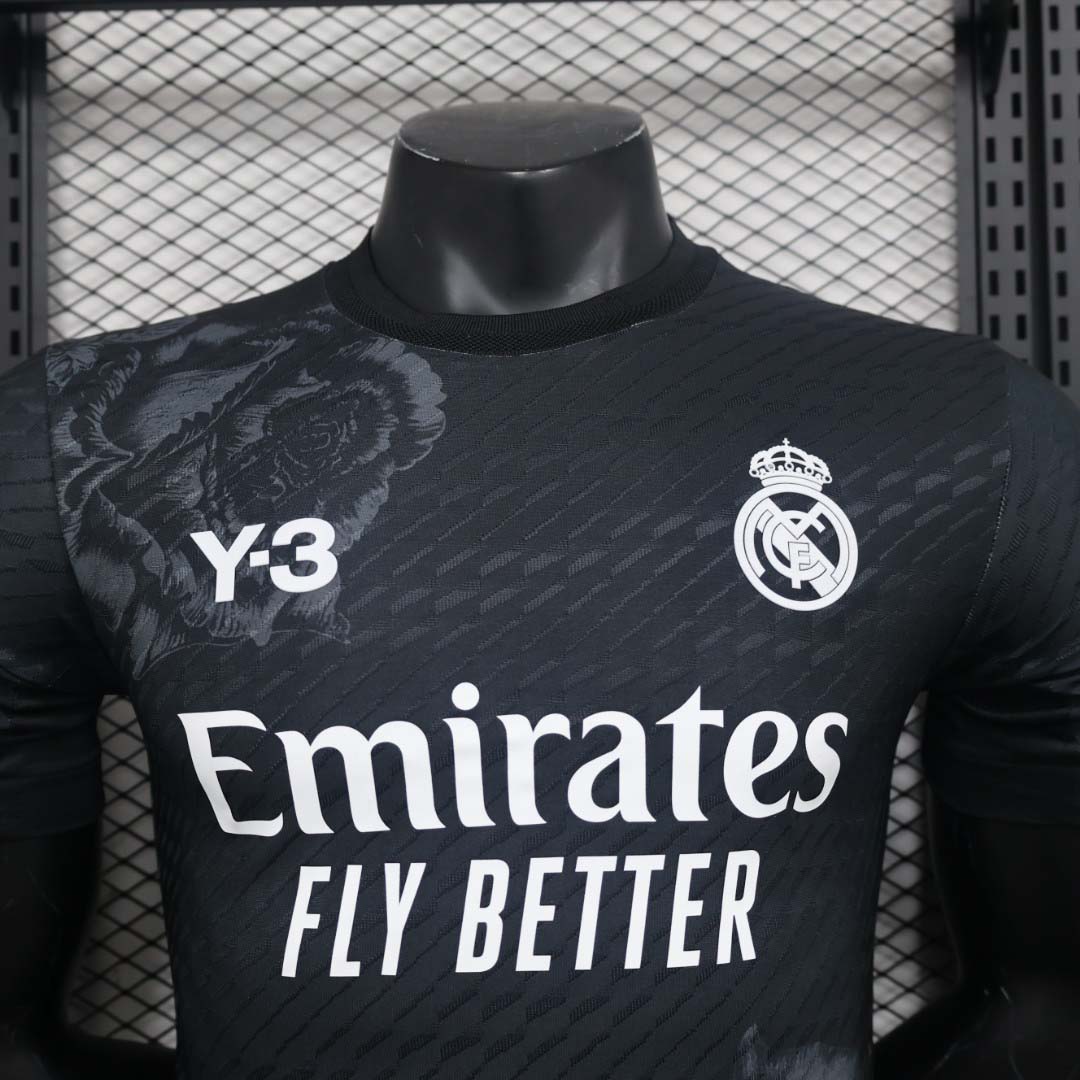 2024/2025 Player Version Real Madrid Y-3 Special Edition Black Football Shirt-mysite Custom Football Kit- Nextkits