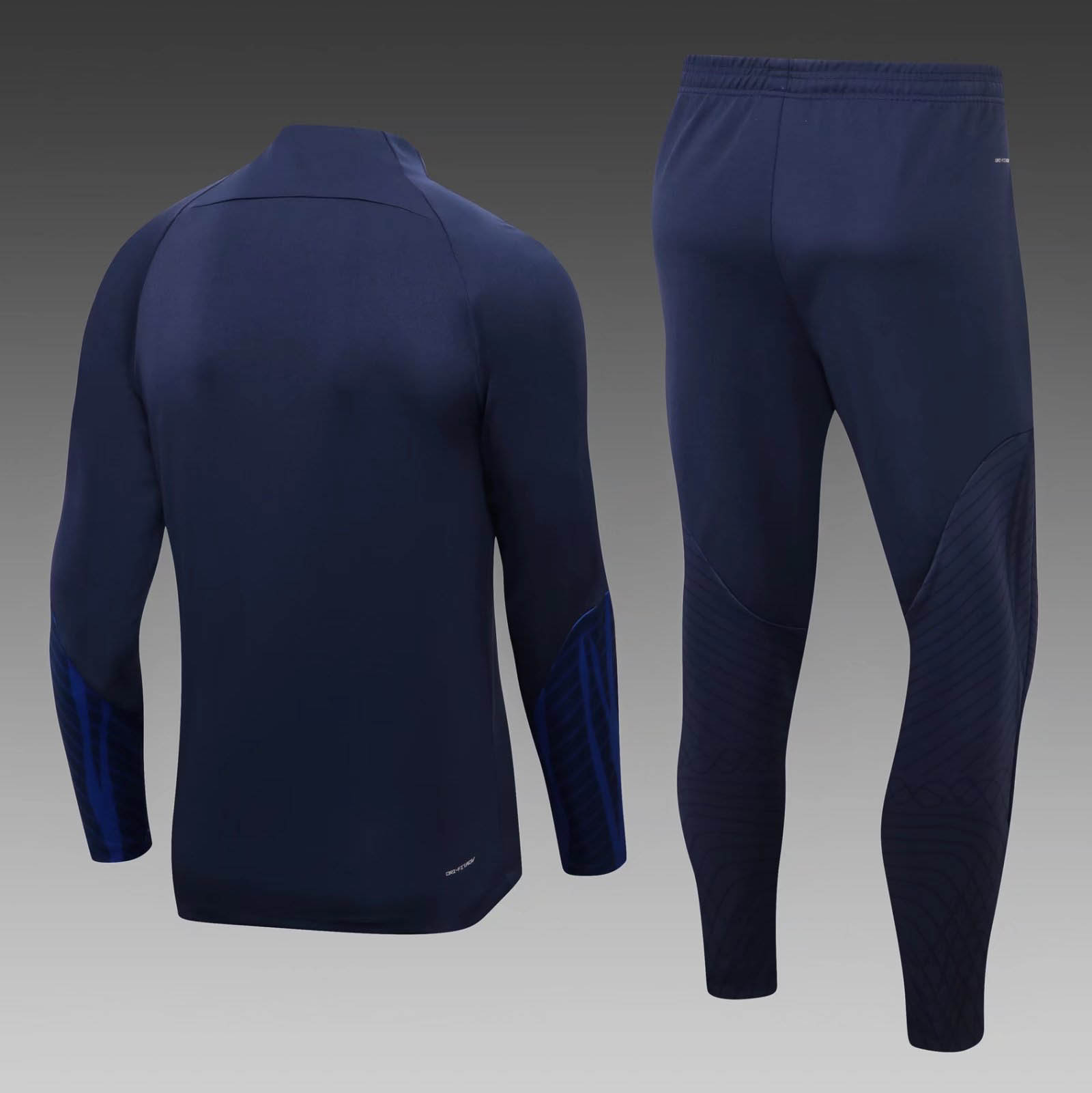 2022 France Half-Pull Training Suit Royal Blue Football Shirt Set-mysite Custom Football Kit- Nextkits