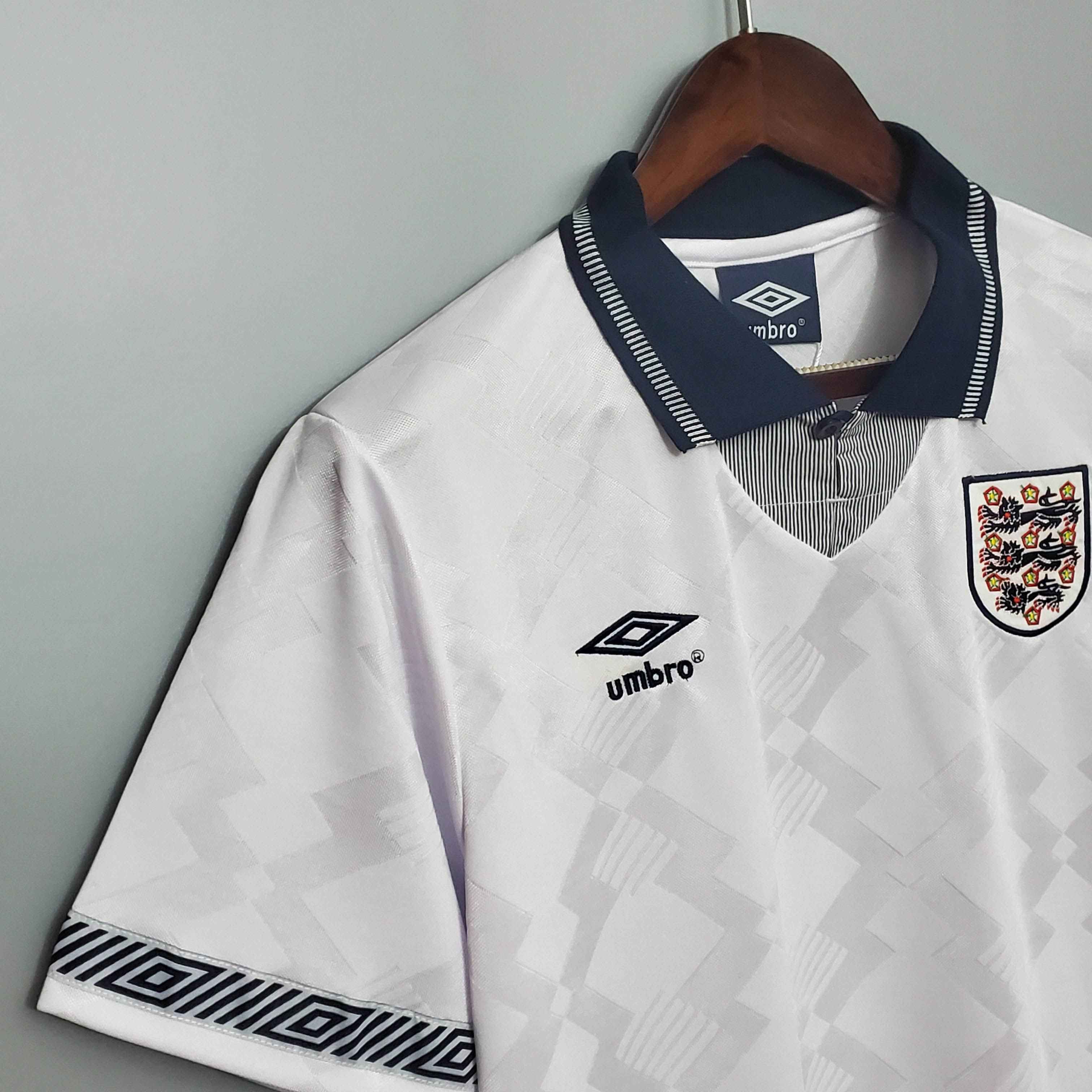 1990 Retro England Home Soccer Jersey-mysite Custom Football Kit- Nextkits