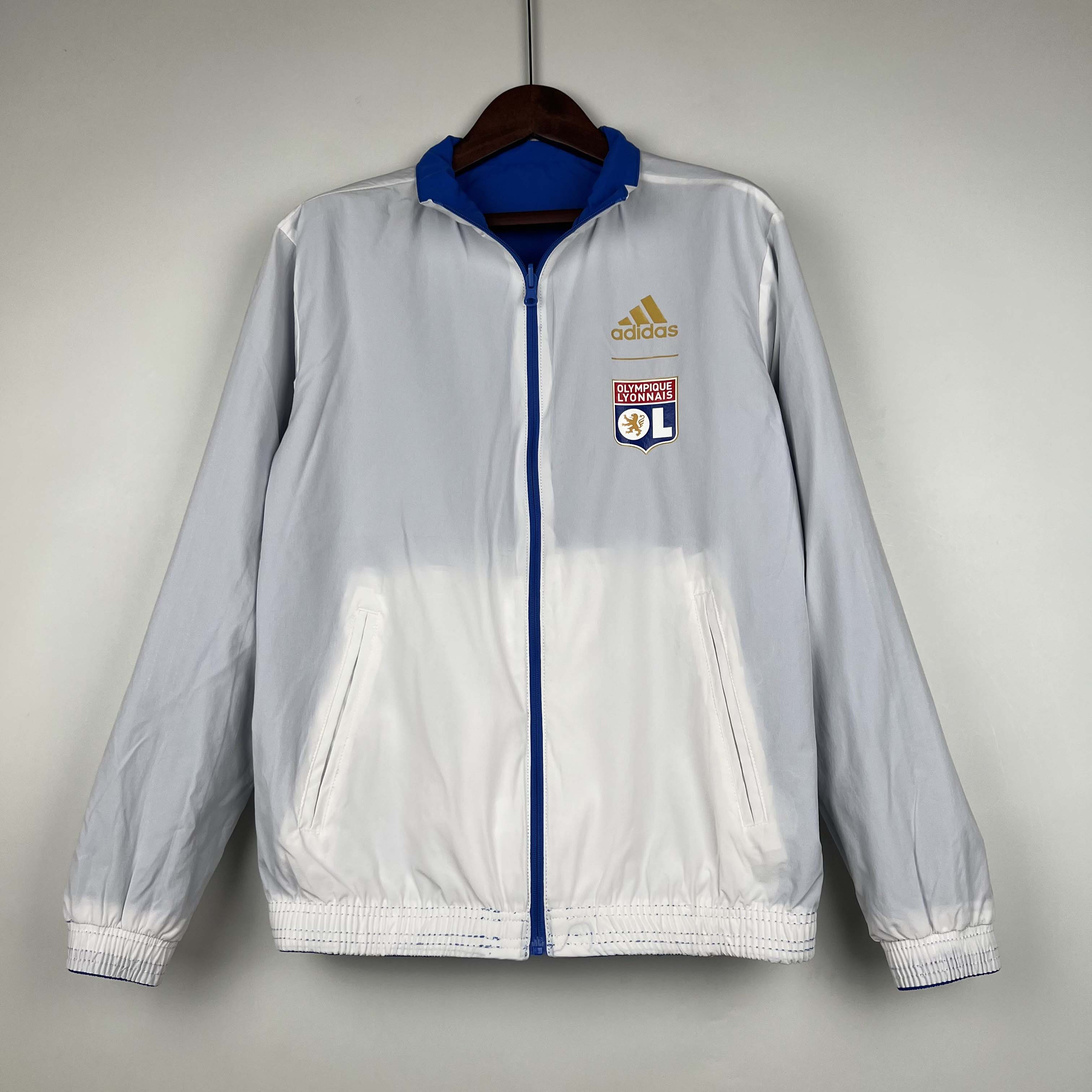 2023/2024 Lyon Reversible Windbreaker Blue-white Soccer Jersey-mysite Custom Football Kit- Nextkits
