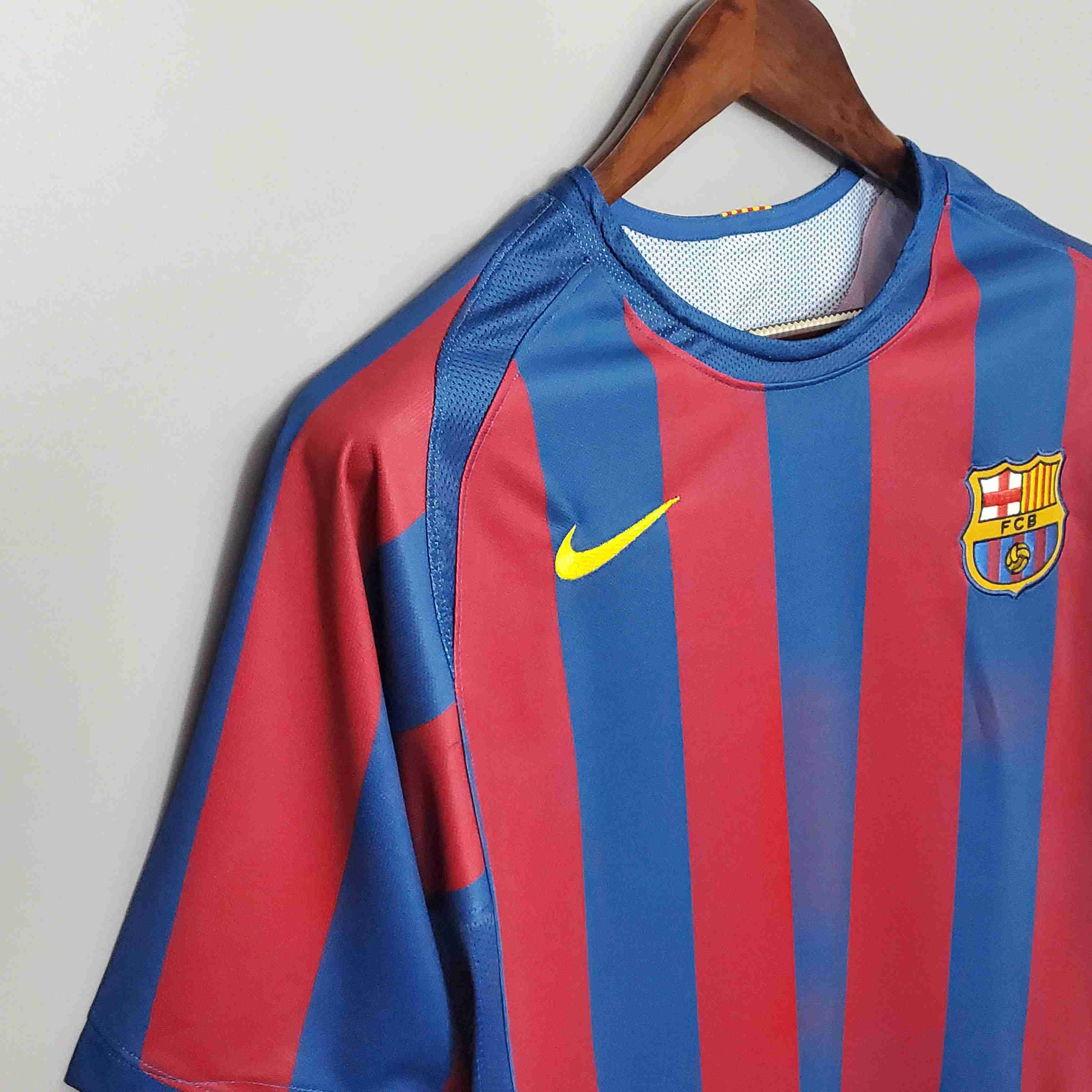 2005/2006 Retro Barcelona Home Football Shirt UEFA Champions League-mysite Custom Football Kit- Nextkits
