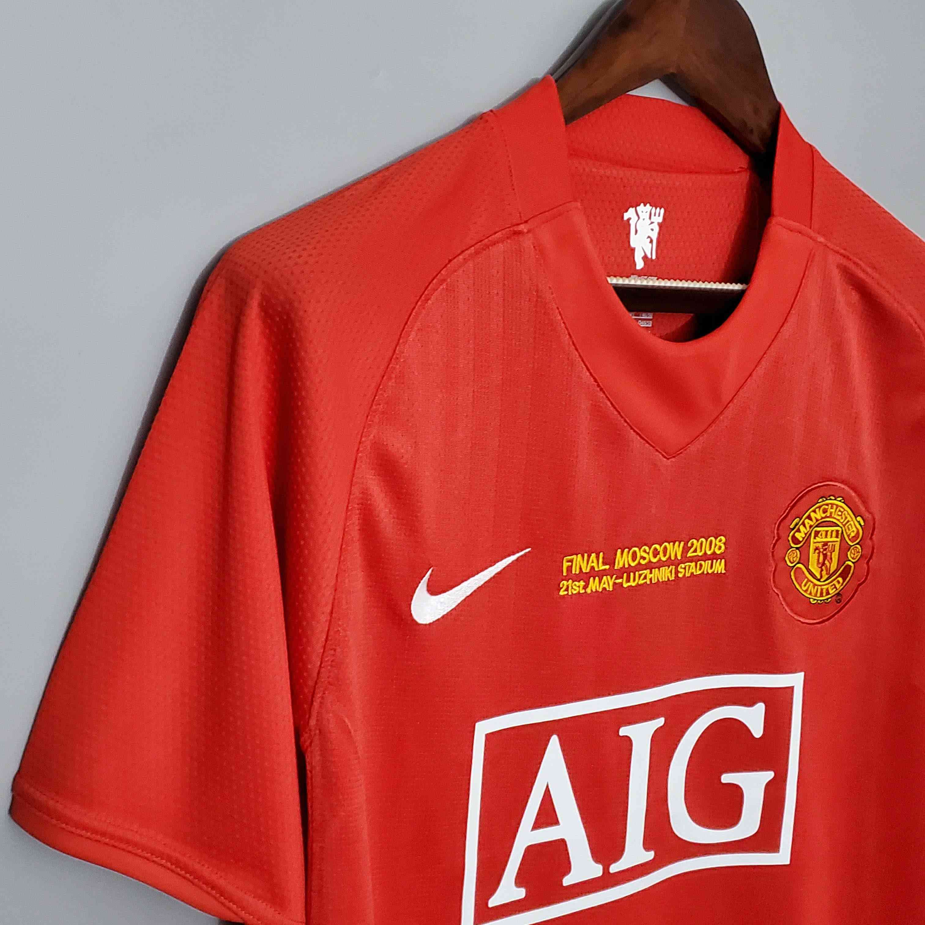 2007/2008 Retro Manchester United Home Champions League Edition Football Shirt-mysite Custom Football Kit- Nextkits