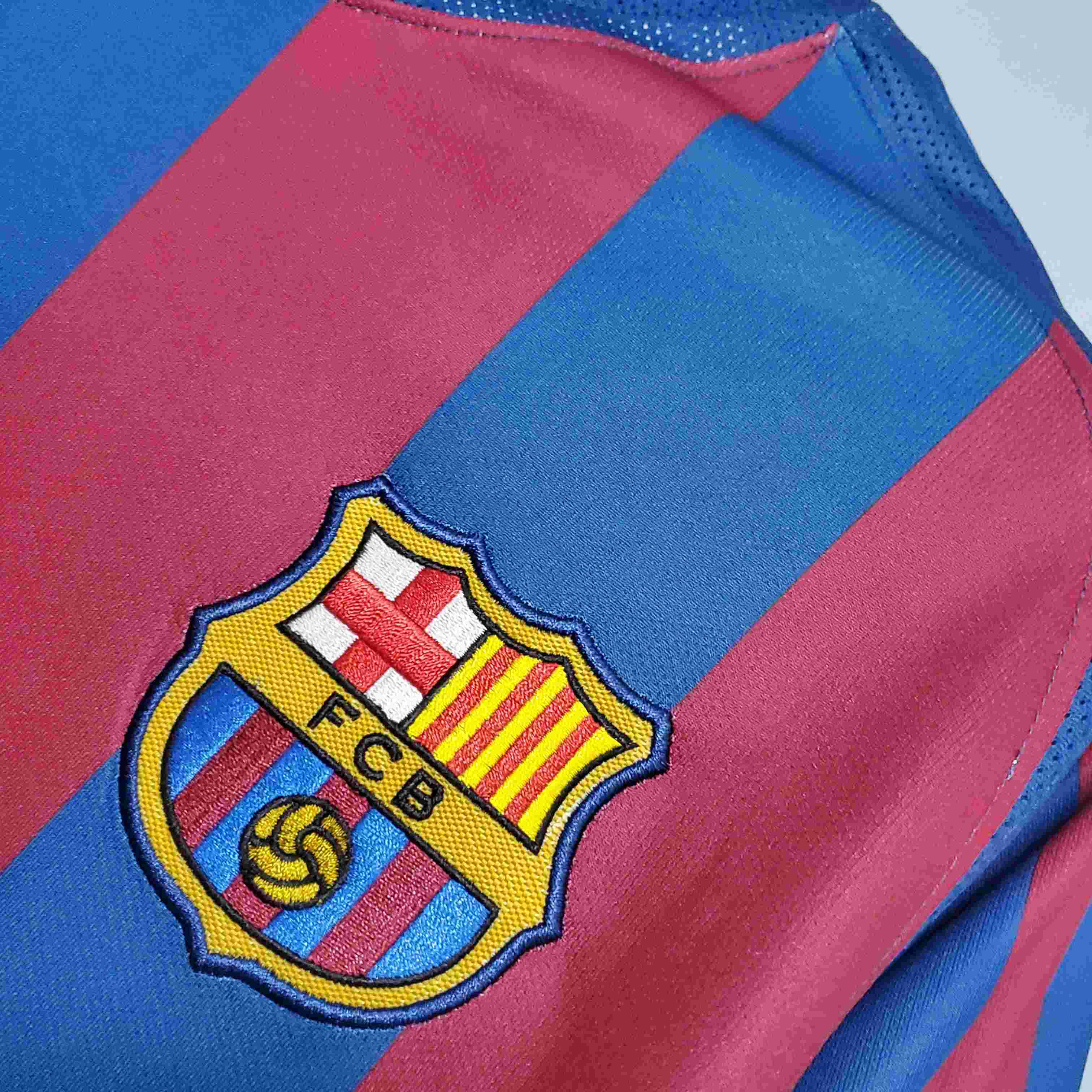 2005/2006 Retro Barcelona Home Football Shirt UEFA Champions League-mysite Custom Football Kit- Nextkits