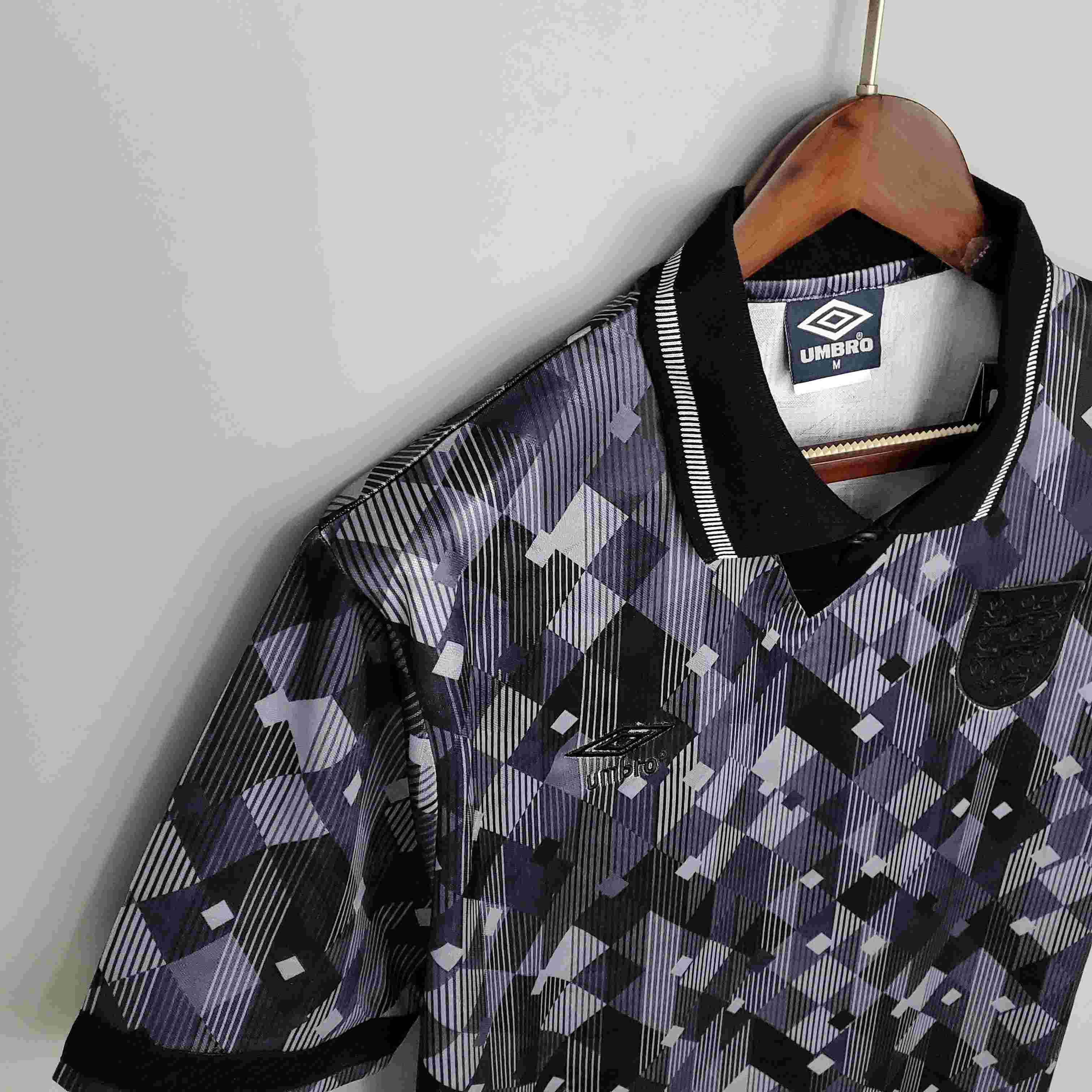 1990 Retro England Blackout Special Edition Black Soccer Jersey-mysite Custom Football Kit- Nextkits