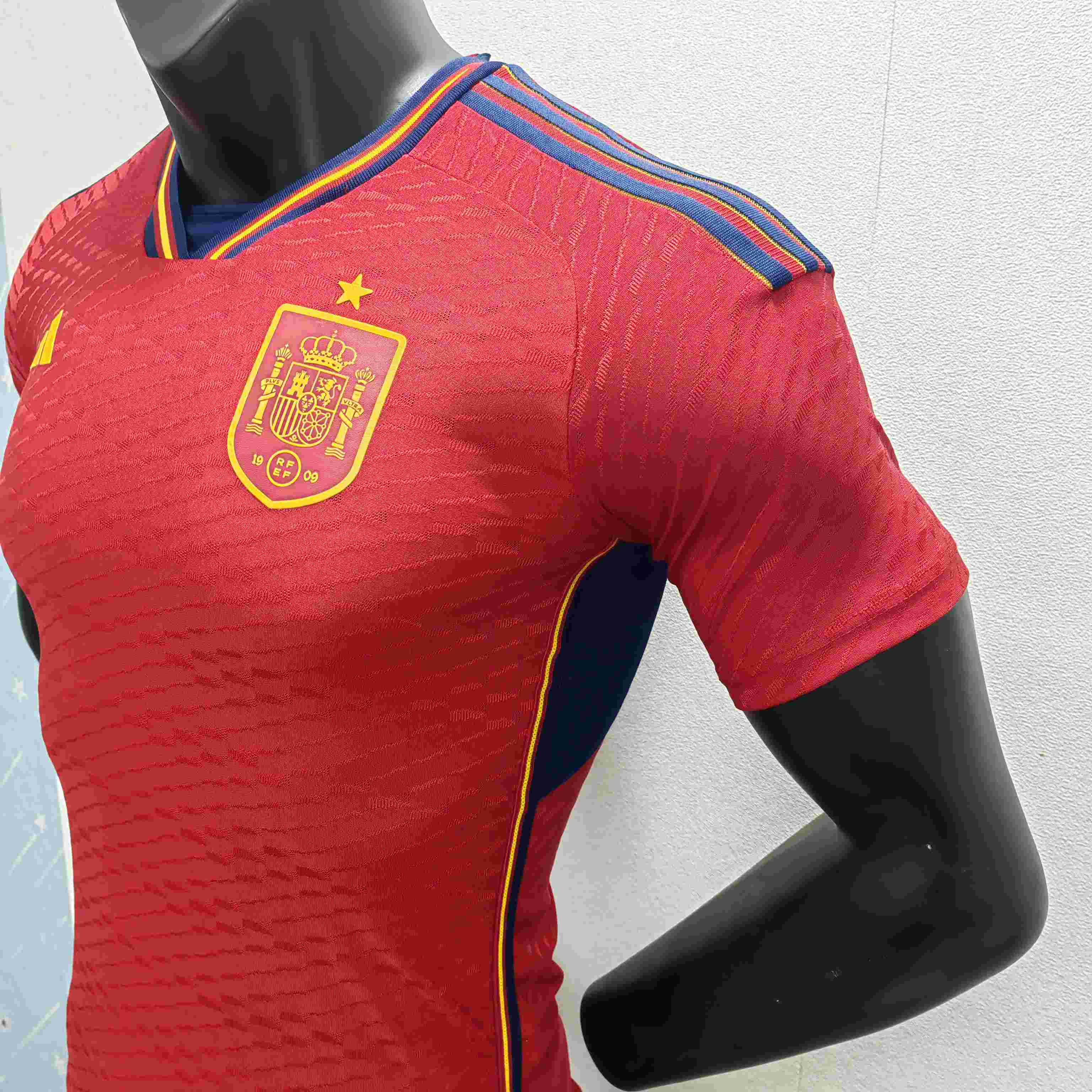 2022 FIFA World Cup Player Version Spain Home Soccer Shirt-mysite Custom Football Kit- Nextkits