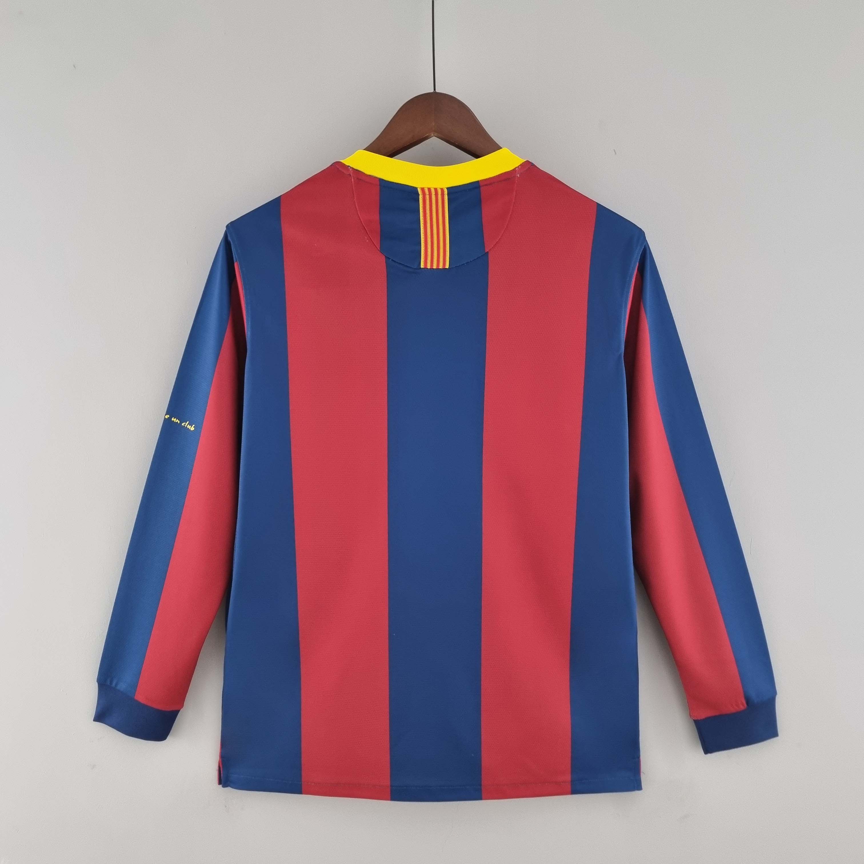 2010/2011 Retro Long Sleeve Barcelona Home Football Shirt-mysite Custom Football Kit- Nextkits