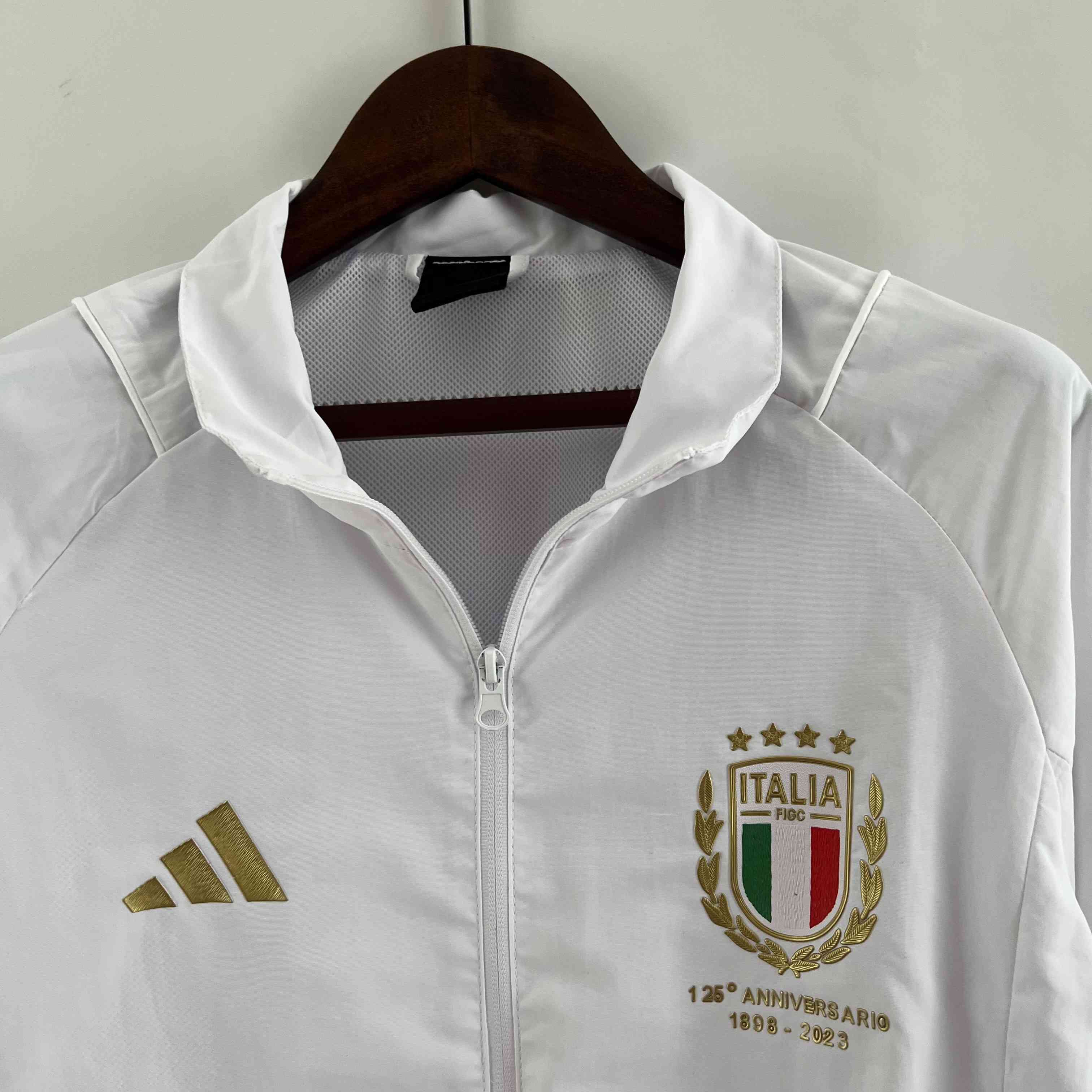 2023 Italy Windbreaker White Jersey-mysite Custom Football Kit- Nextkits