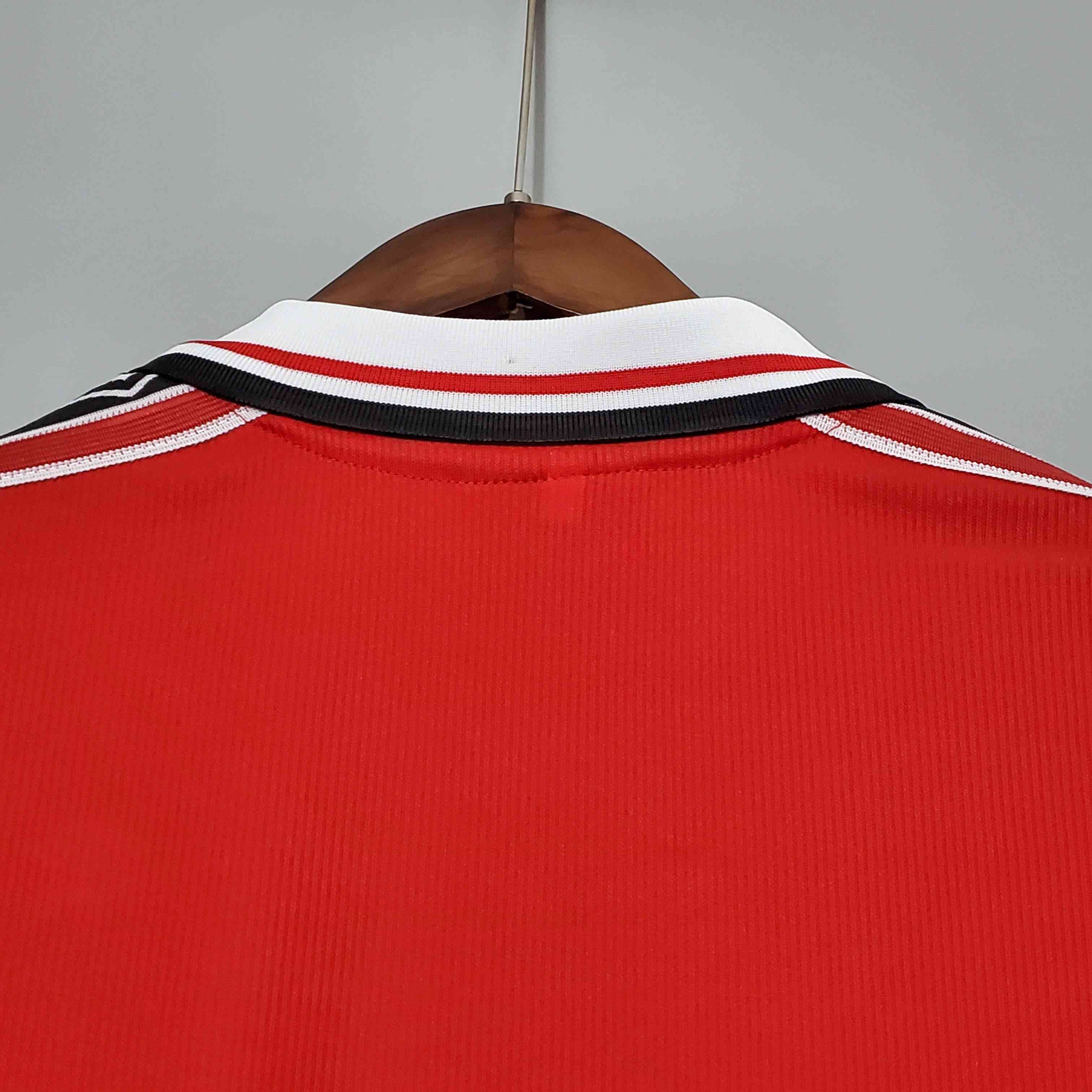 1998-1999 Retro Long Sleeve Manchester United Home Football Shirt-mysite Custom Football Kit- Nextkits