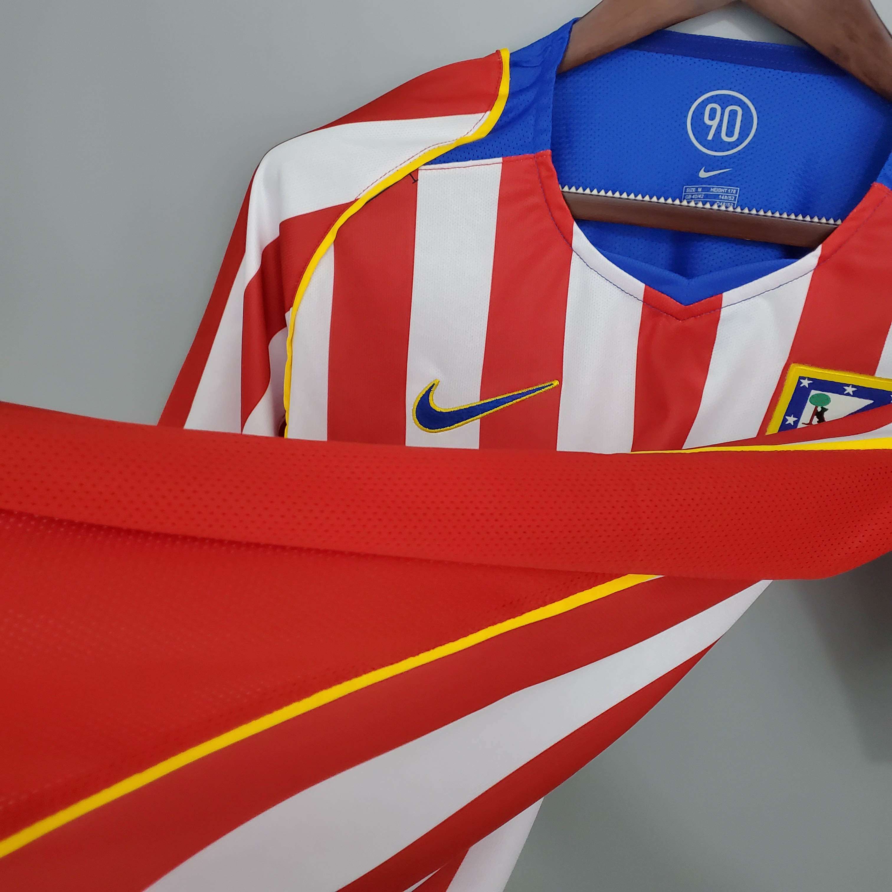 2004/2005 Retro Atletico Madrid Home Soccer Jersey-mysite Custom Football Kit- Nextkits