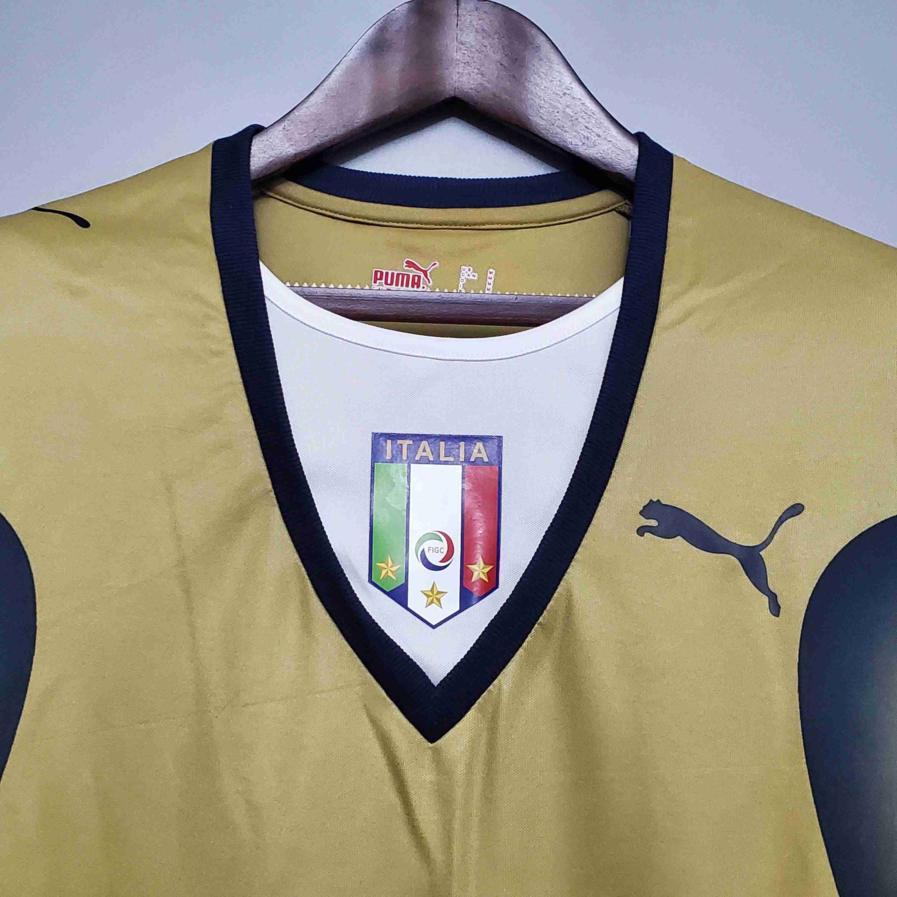 2006 Retro Italy Goalkeeper Gold Soccer Shirt-mysite Custom Football Kit- Nextkits
