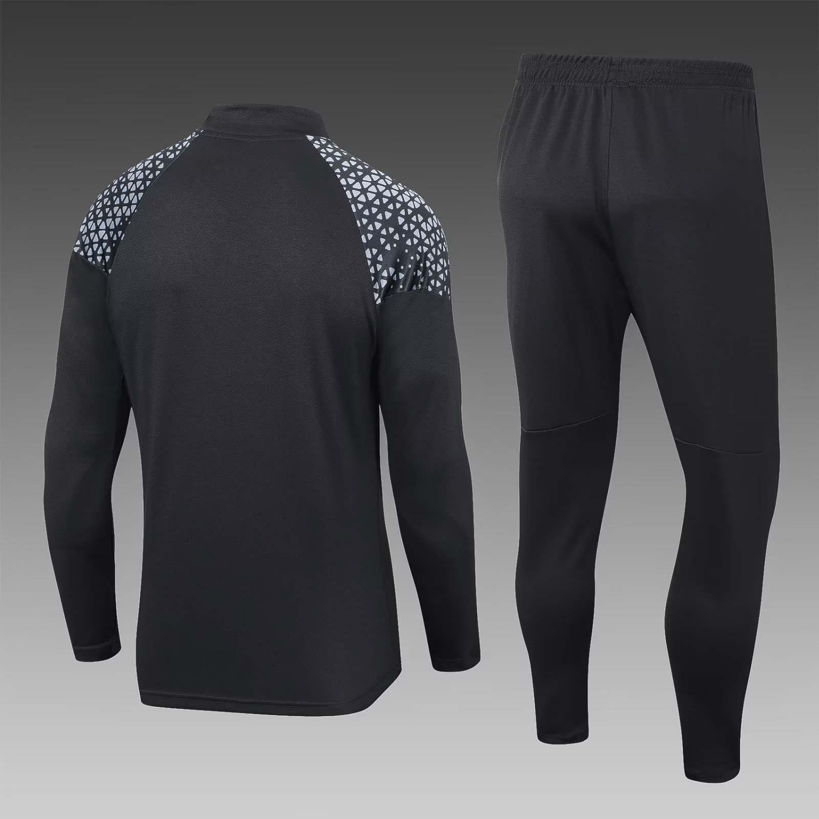 2023/2024 Olympique de Marseille Half-Pull Training Suit Black Football Jersey Set-mysite Custom Football Kit- Nextkits