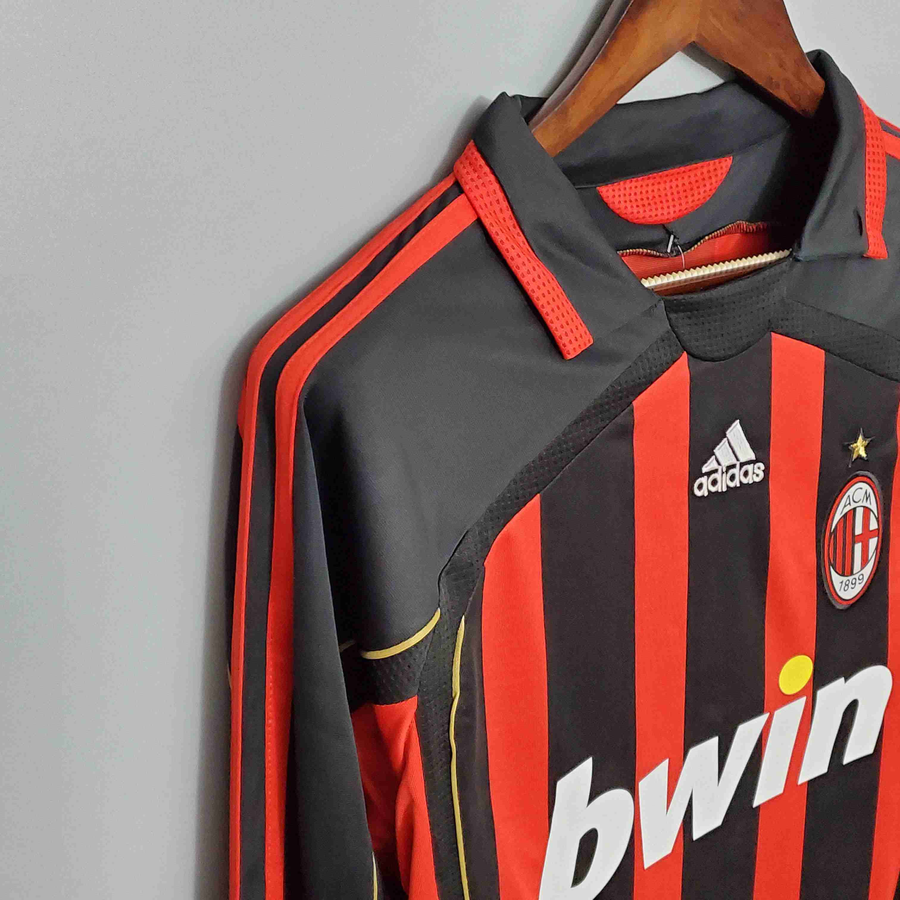2006/2007 Retro Long Sleeve AC Milan Home Football Shirt-mysite Custom Football Kit- Nextkits