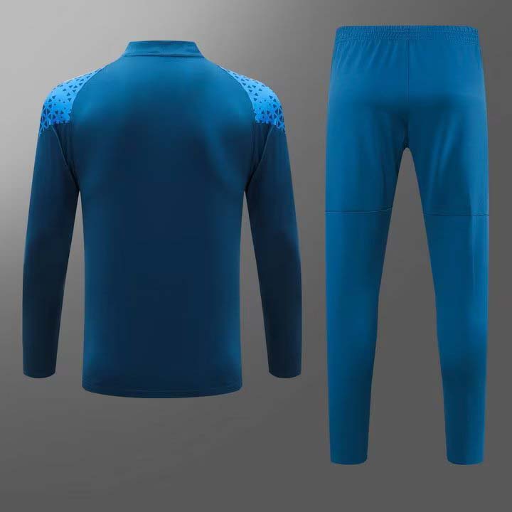 2023/2024 Olympique de Marseille Half-Pull Training Suit Blue Football Jersey Set-mysite Custom Football Kit- Nextkits