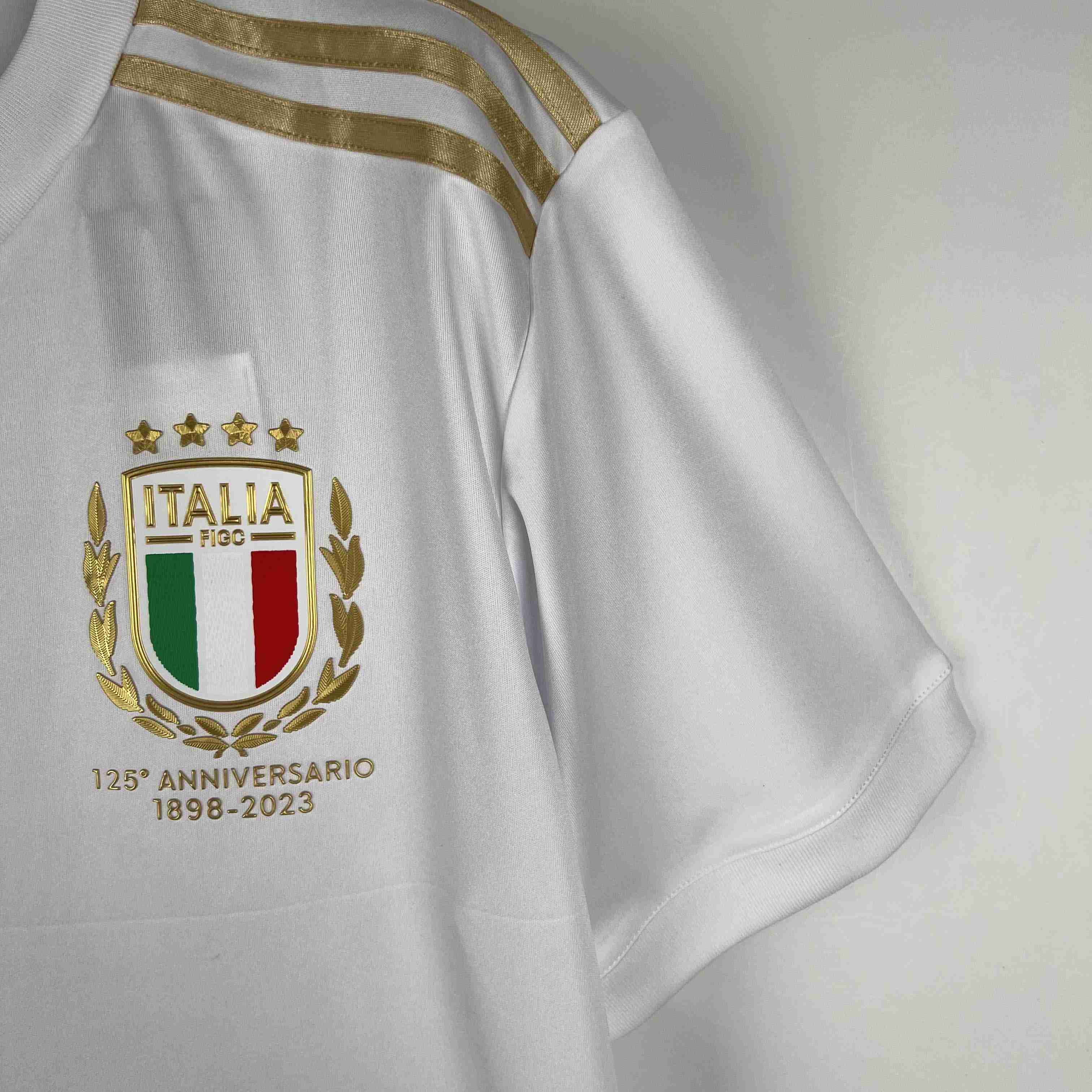 2023 Italy 125th Anniversary White Soccer Shirt-mysite Custom Football Kit- Nextkits
