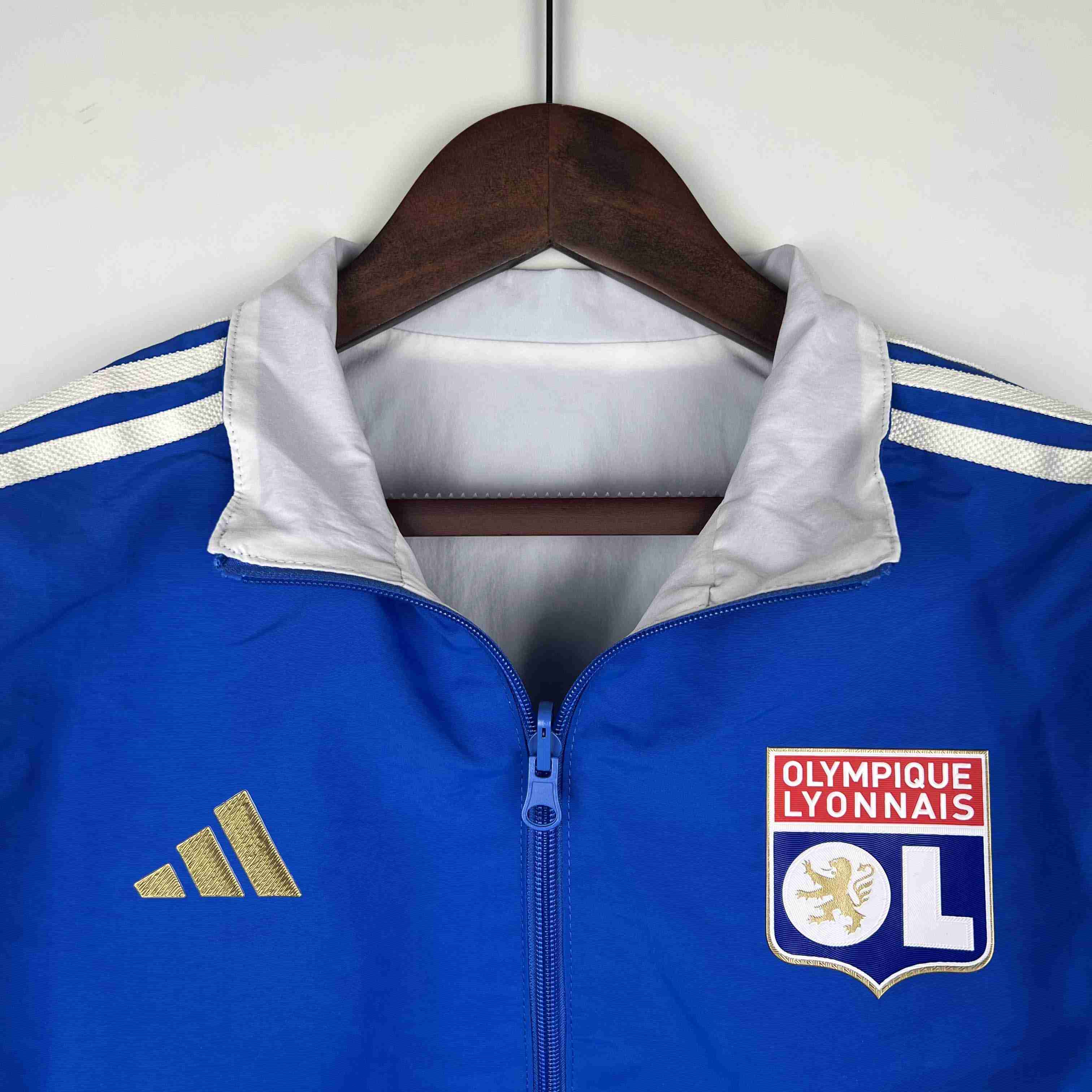 2023/2024 Lyon Reversible Windbreaker Blue-white Soccer Jersey-mysite Custom Football Kit- Nextkits