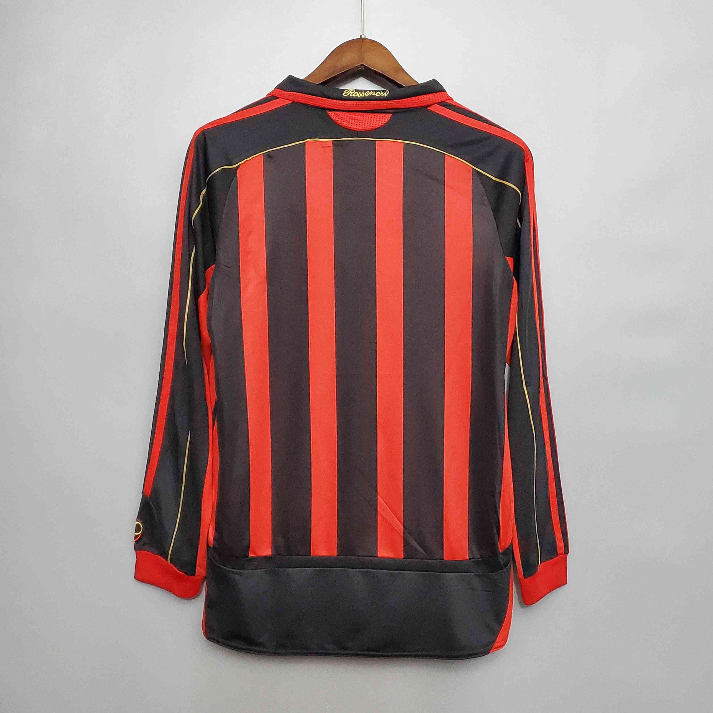 2006/2007 Retro Long Sleeve AC Milan Home Football Shirt-mysite Custom Football Kit- Nextkits