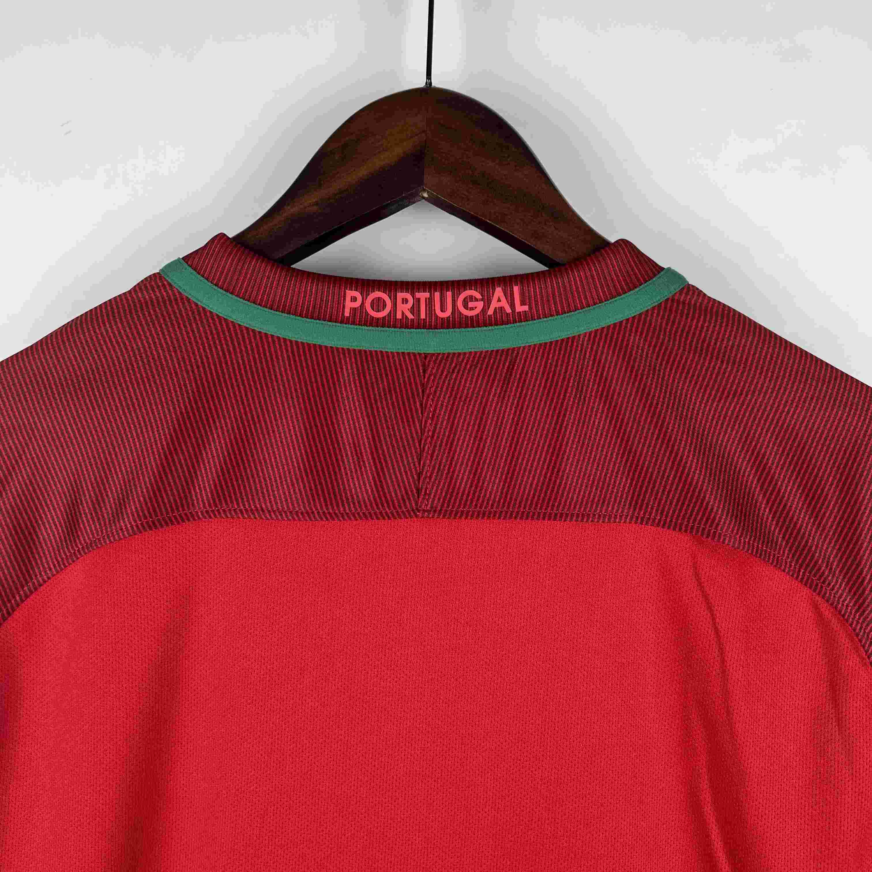 2016 Retro Long Sleeve Portugal Home Football Shirt-mysite Custom Football Kit- Nextkits