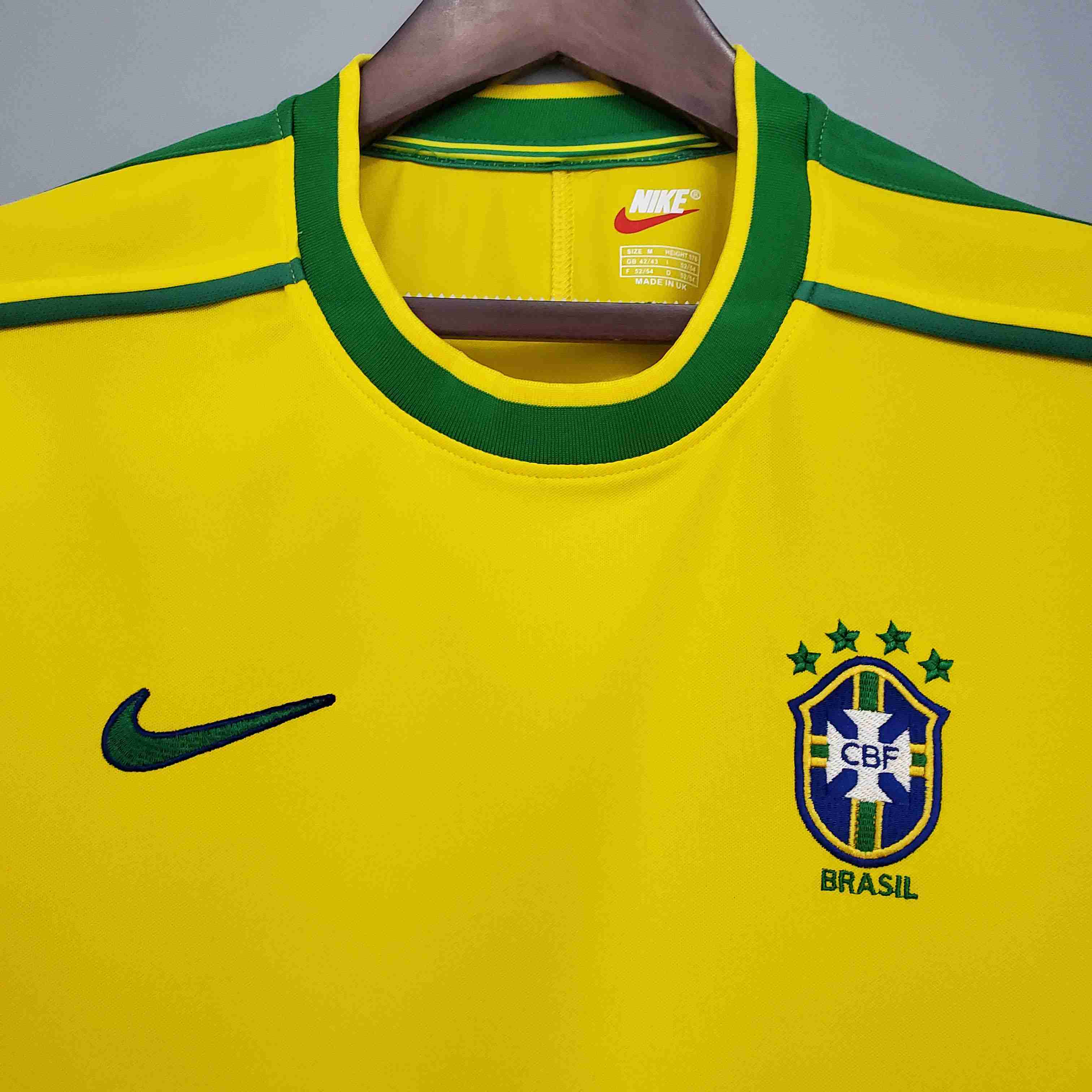 1998 Retro Brazil Soccer Jersey Home-mysite Custom Football Kit- Nextkits