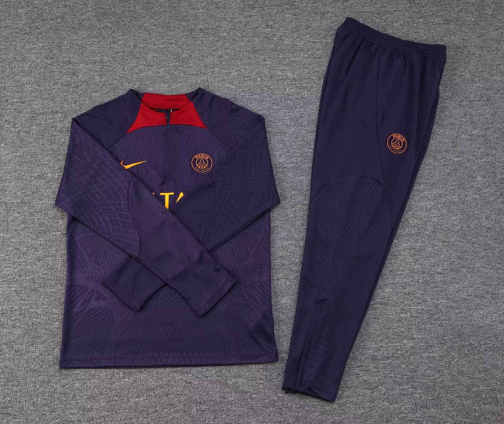 2023/2024 Psg Paris Saint-Germain Half-Pull Training Suit Purple Set-mysite Custom Football Kit- Nextkits