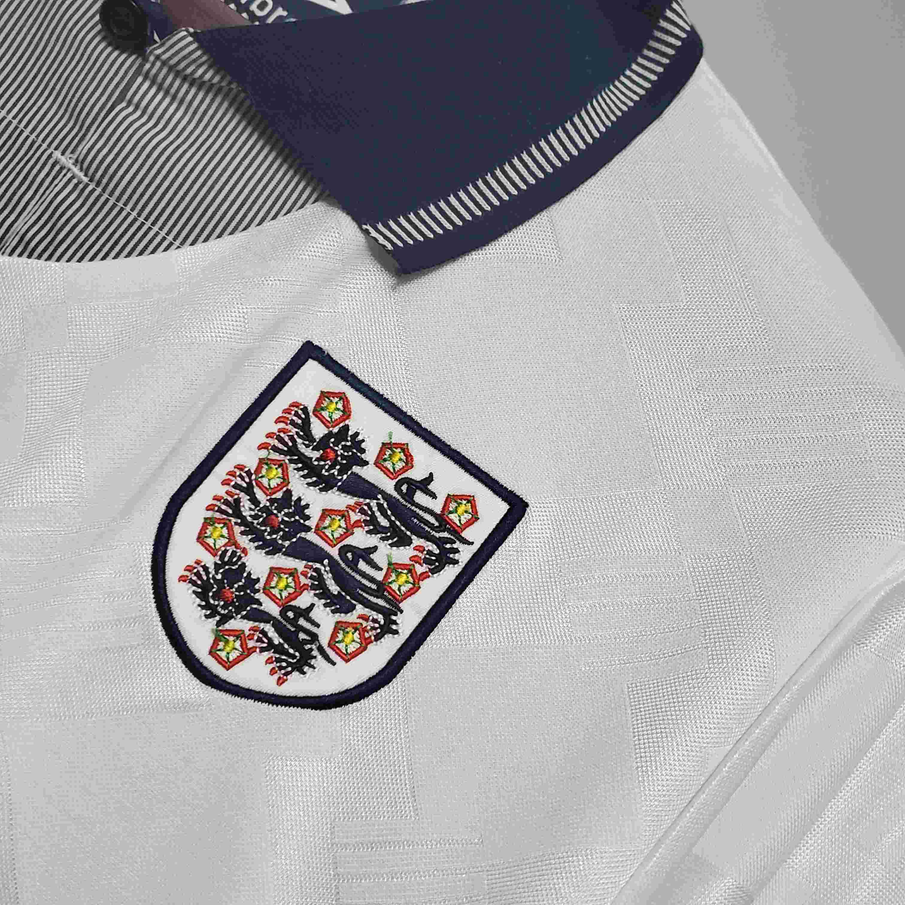 1990 Retro England Home Soccer Jersey-mysite Custom Football Kit- Nextkits