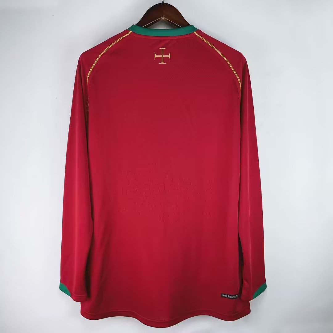 2006 Retro Long Sleeve Portugal Home Football Shirt-mysite Custom Football Kit- Nextkits