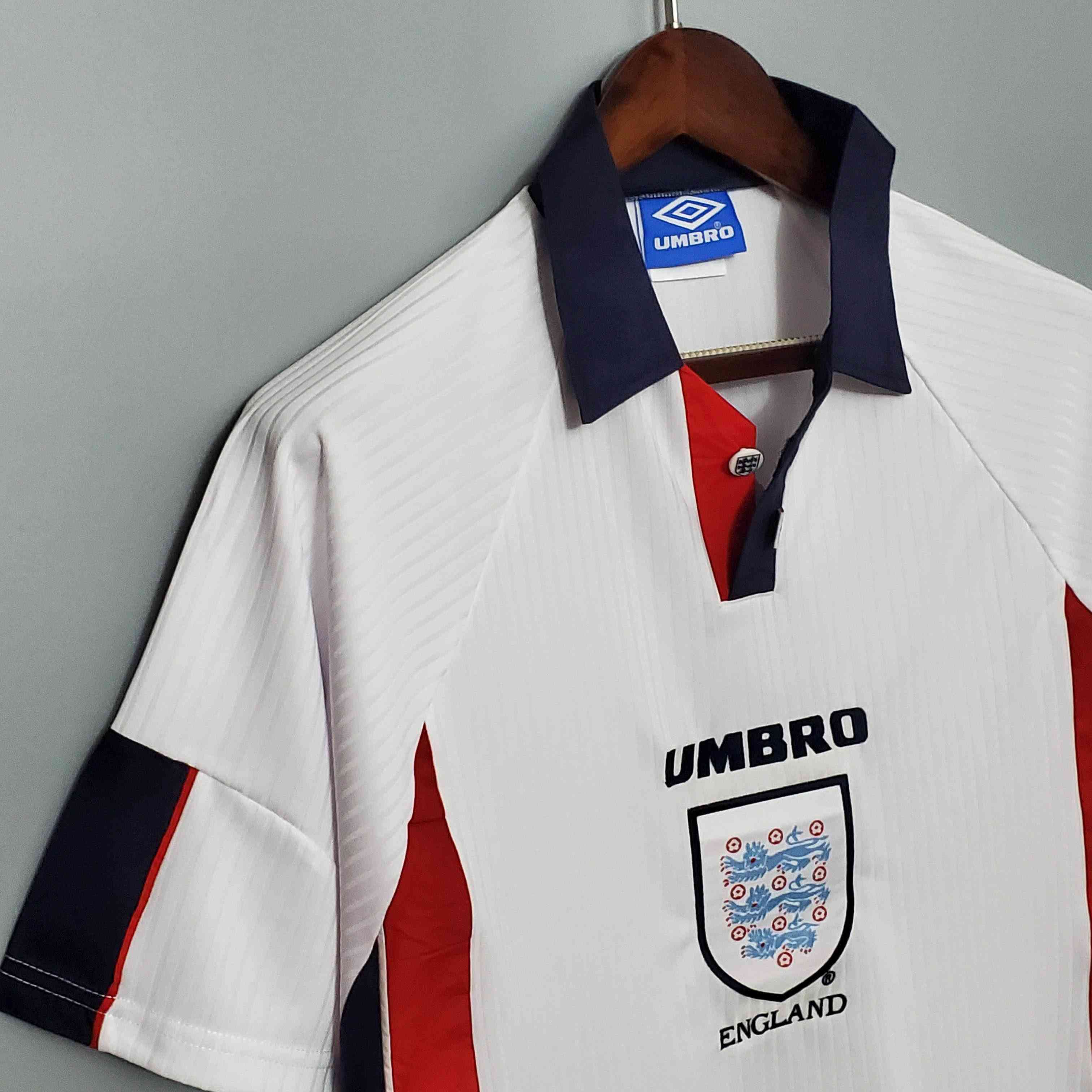 1998 Retro England Home Soccer Jersey-mysite Custom Football Kit- Nextkits