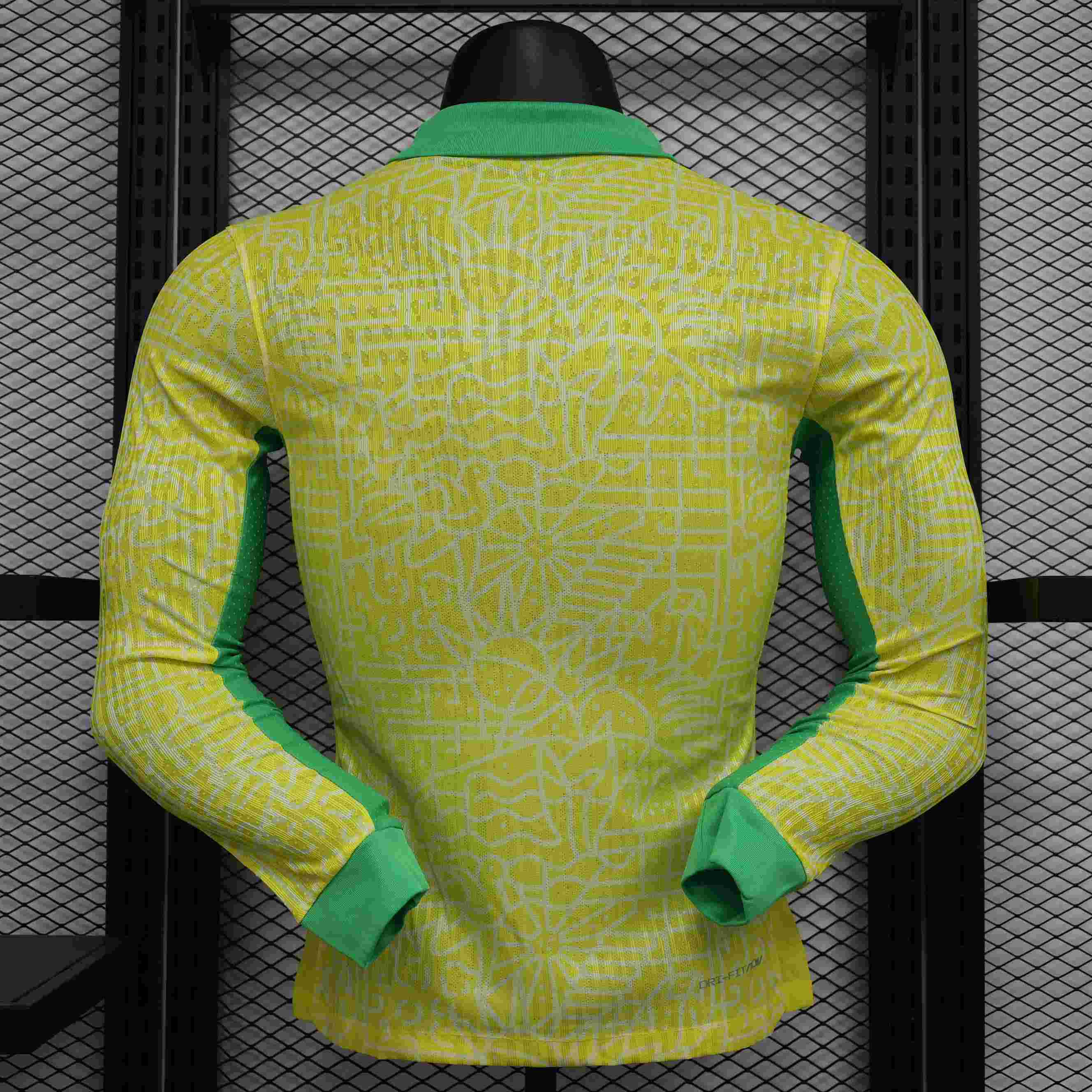2024 Player Version Long Sleeve Brazil Home Football Shirt-mysite Custom Football Kit- Nextkits