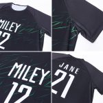 Custom Black White Sublimation Soccer Uniform Jersey