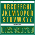 Custom White Kelly Green-Gold Sublimation Split Fashion Soccer Uniform Jersey