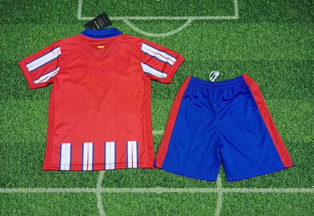 24/25 Atletico Madrid Home Soccer Jersey Kids Size Suit-mysite Custom Football Kit- Nextkits